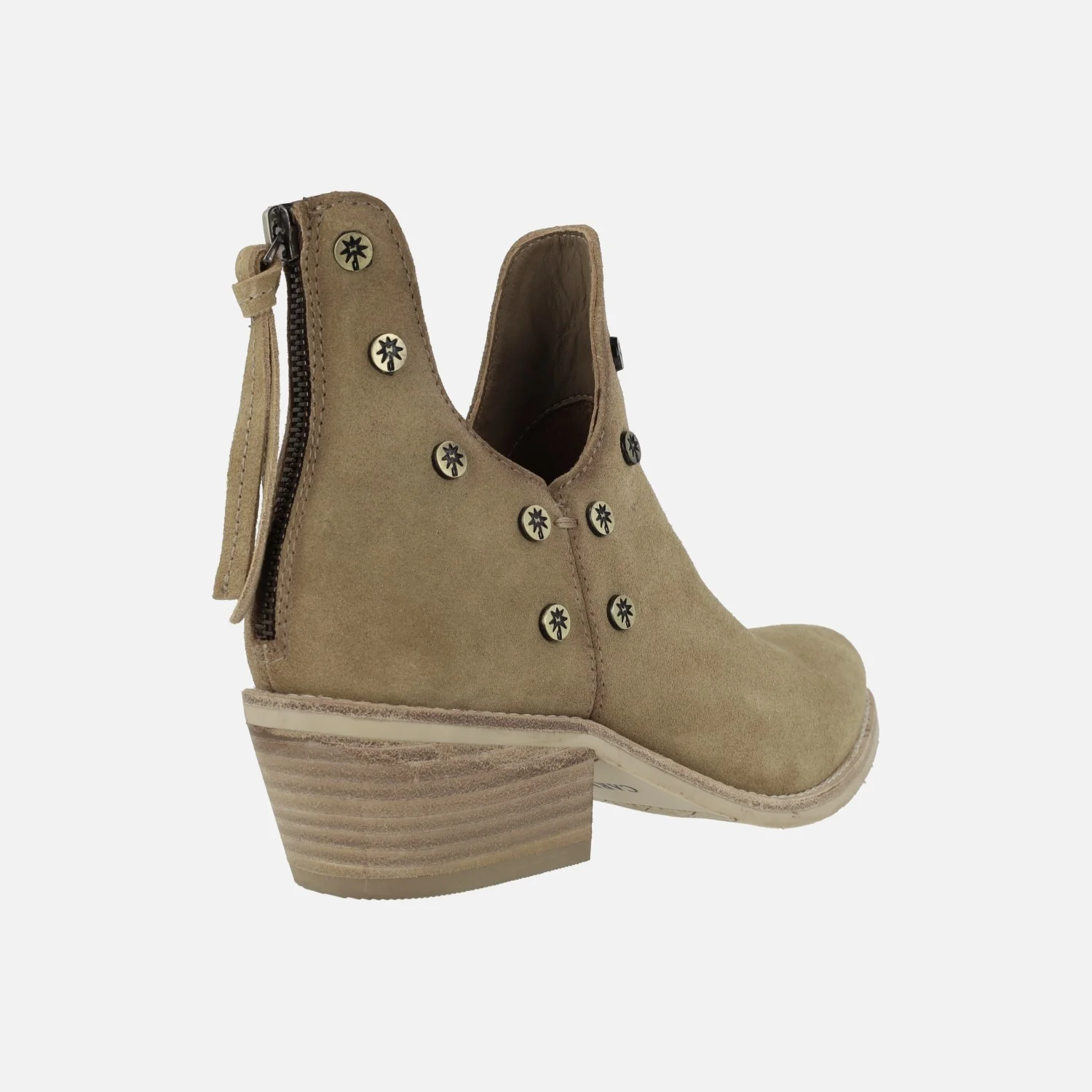 Botines Cut out con remaches y cremallera trasera - Image 4