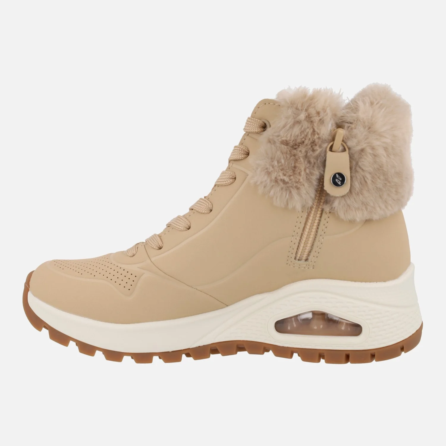 Botines de cordones con cuello de pelo Uno Rugged Fall Air Sand - Image 3