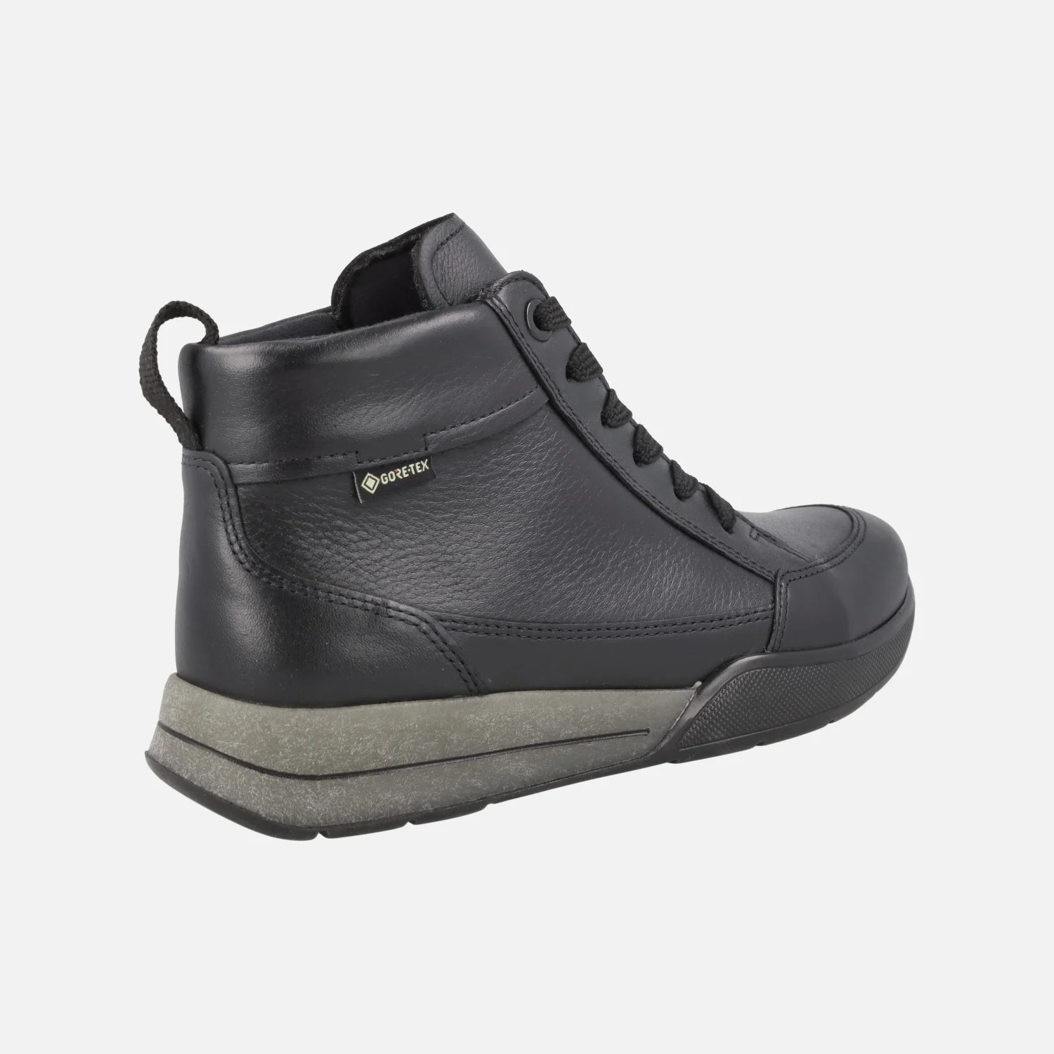 Botines de cordones en piel negra con cremallera y membrana Gore tex - Image 5