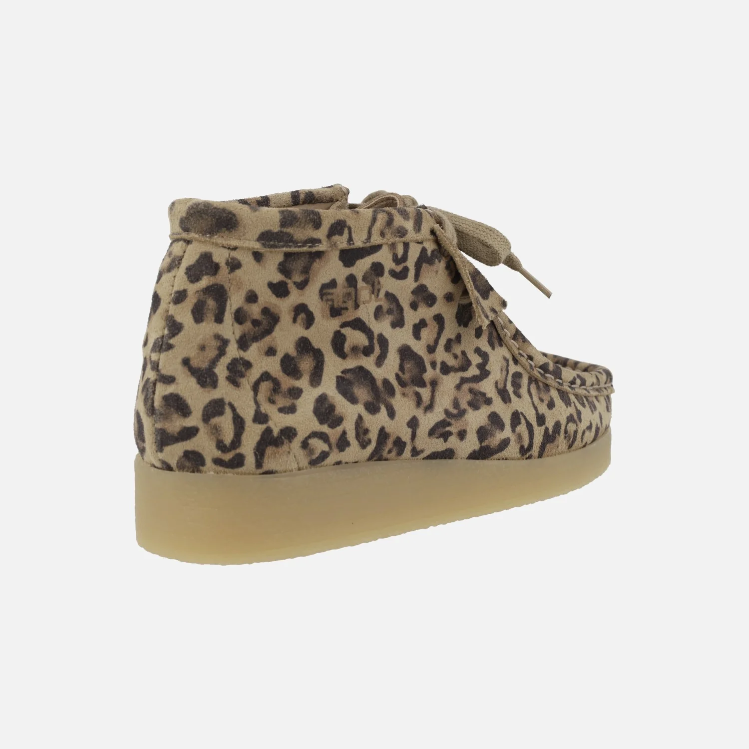 Botines de cordones en piel serraje leopardo estilo wallabee - Image 4