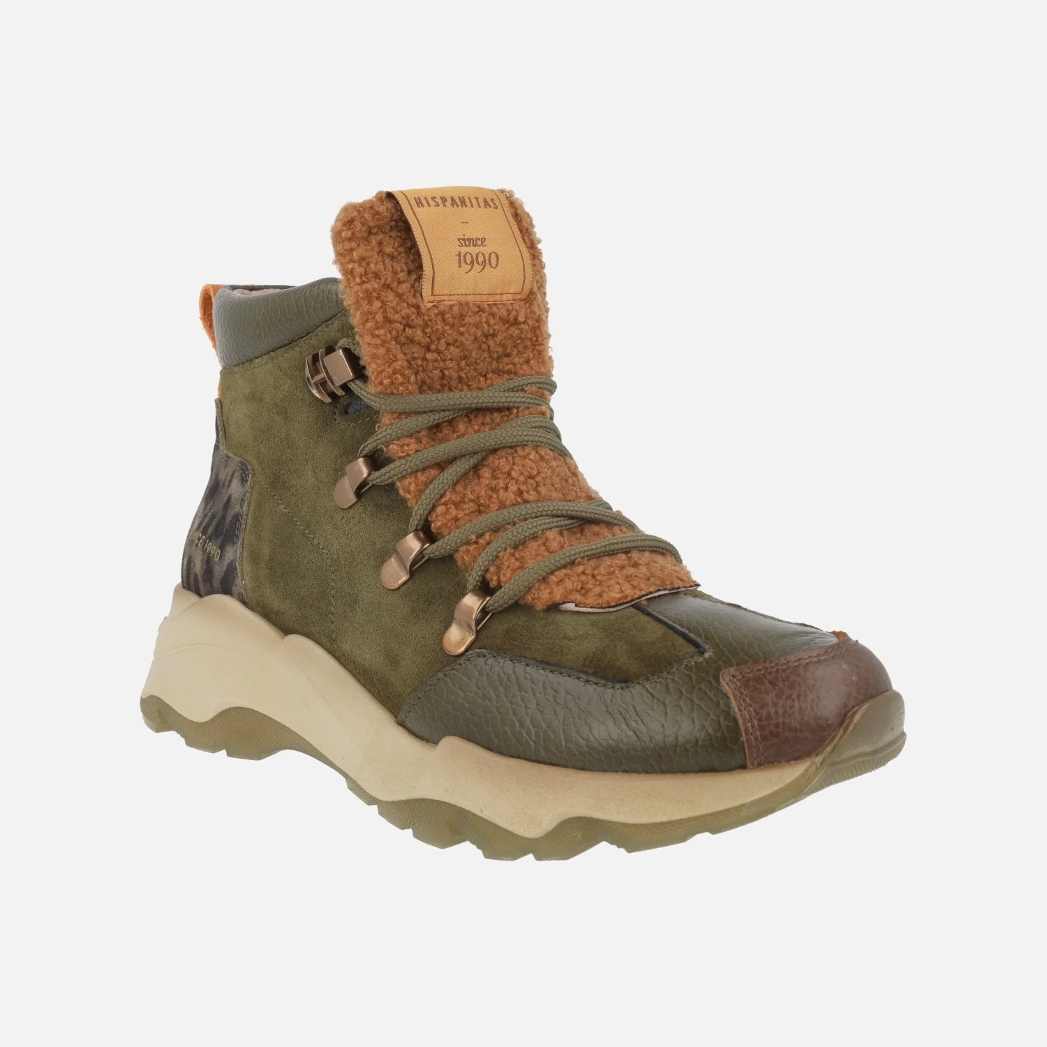 Botines de cordones Nepal en combinado verde militar - Image 2