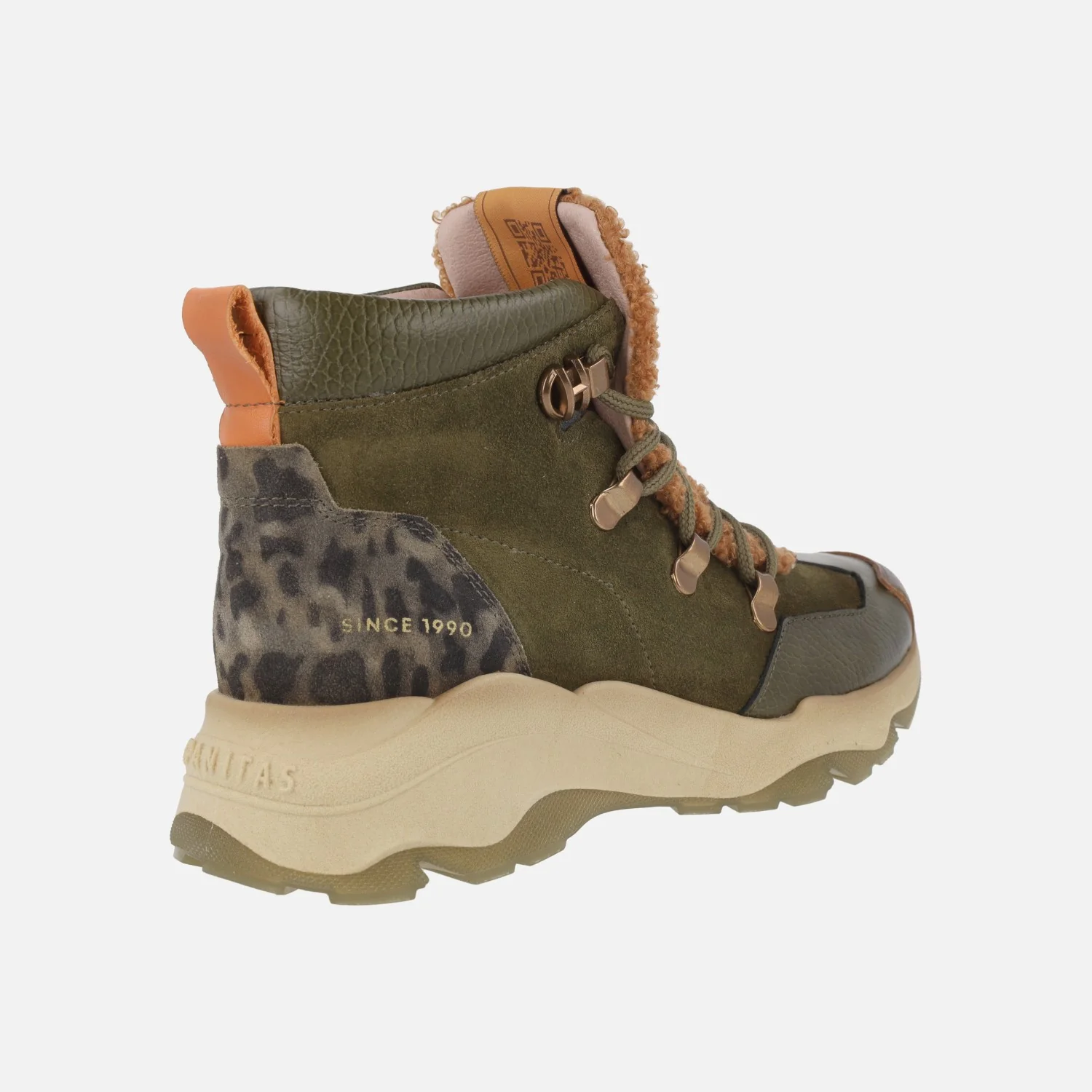 Botines de cordones Nepal en combinado verde militar - Image 4