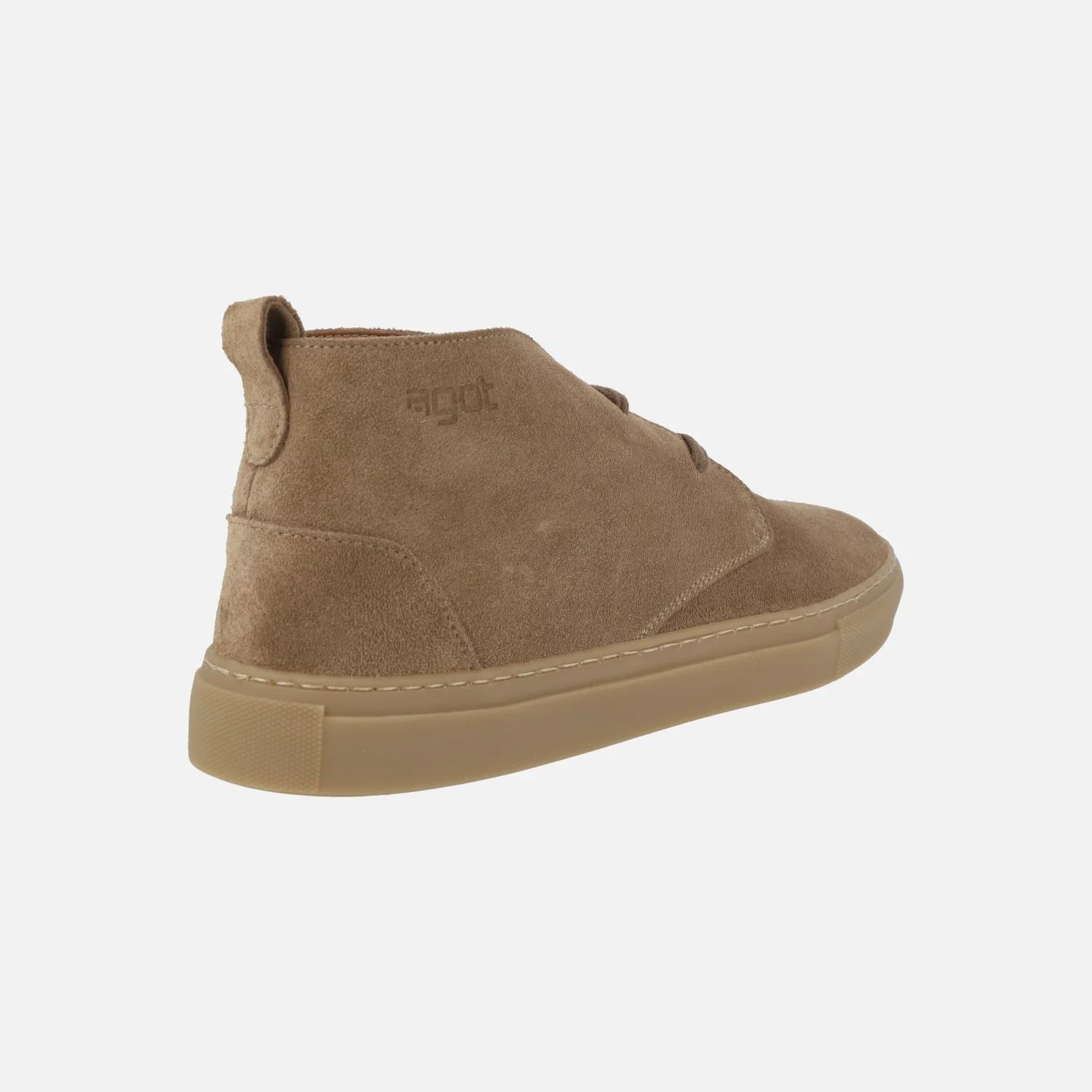 Botines de cordones para hombre en serraje camel BUG - Image 4