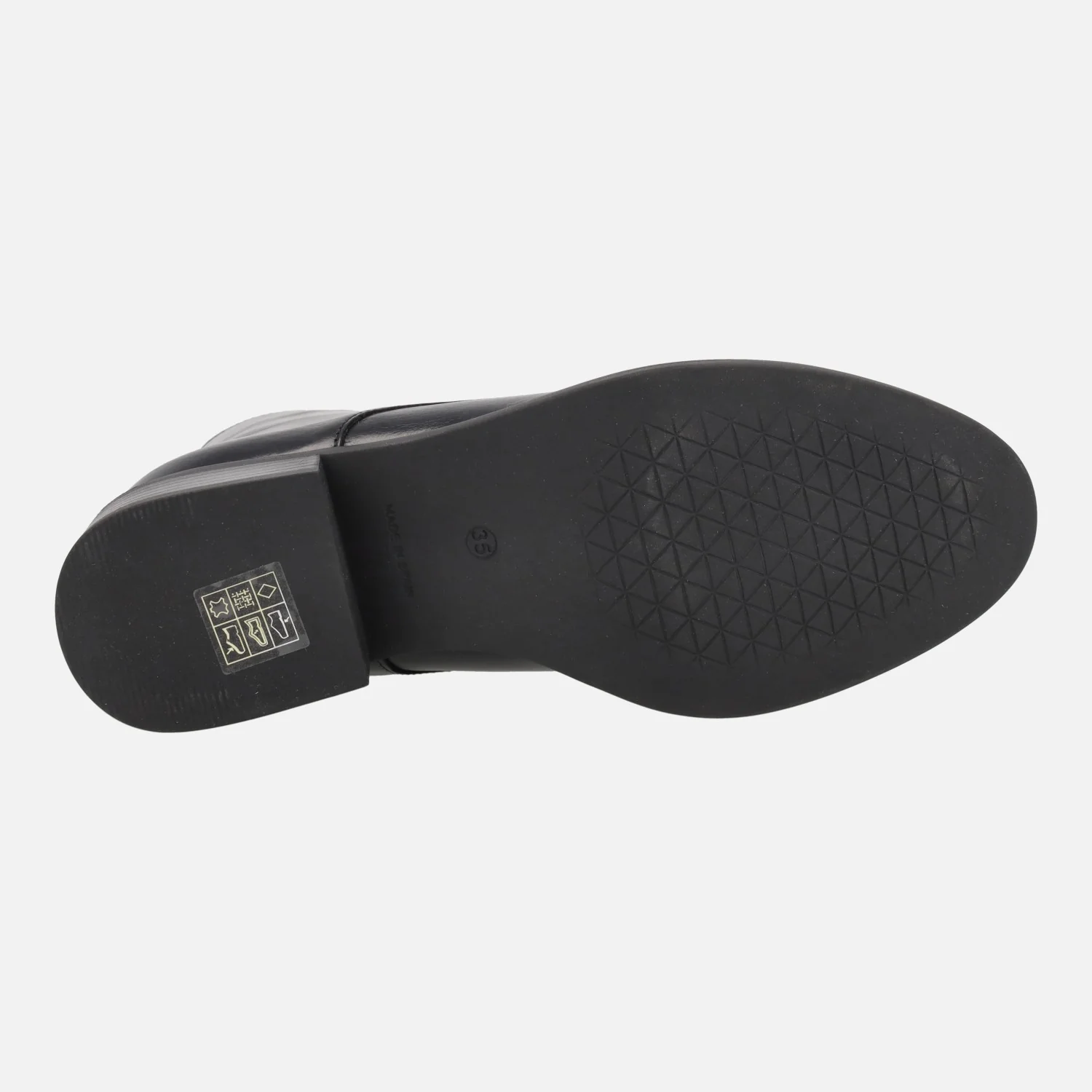 Botines de cordones para mujer en piel negra Funchal - Image 5