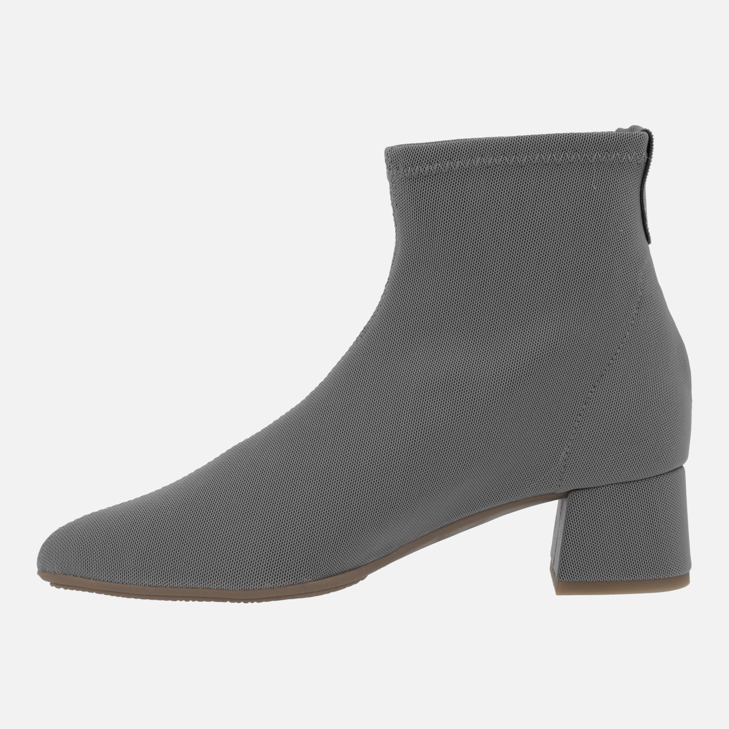Botines de licra gris con tacones bajos de Barminton - Image 3