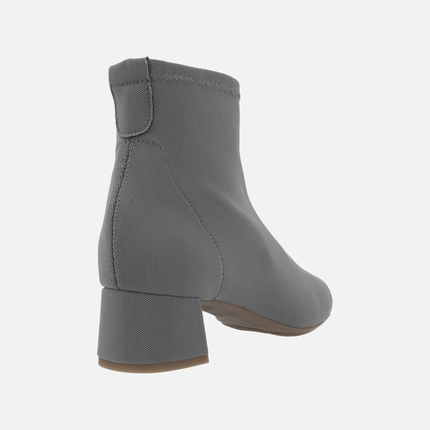 Botines de licra gris con tacones bajos de Barminton - Image 4