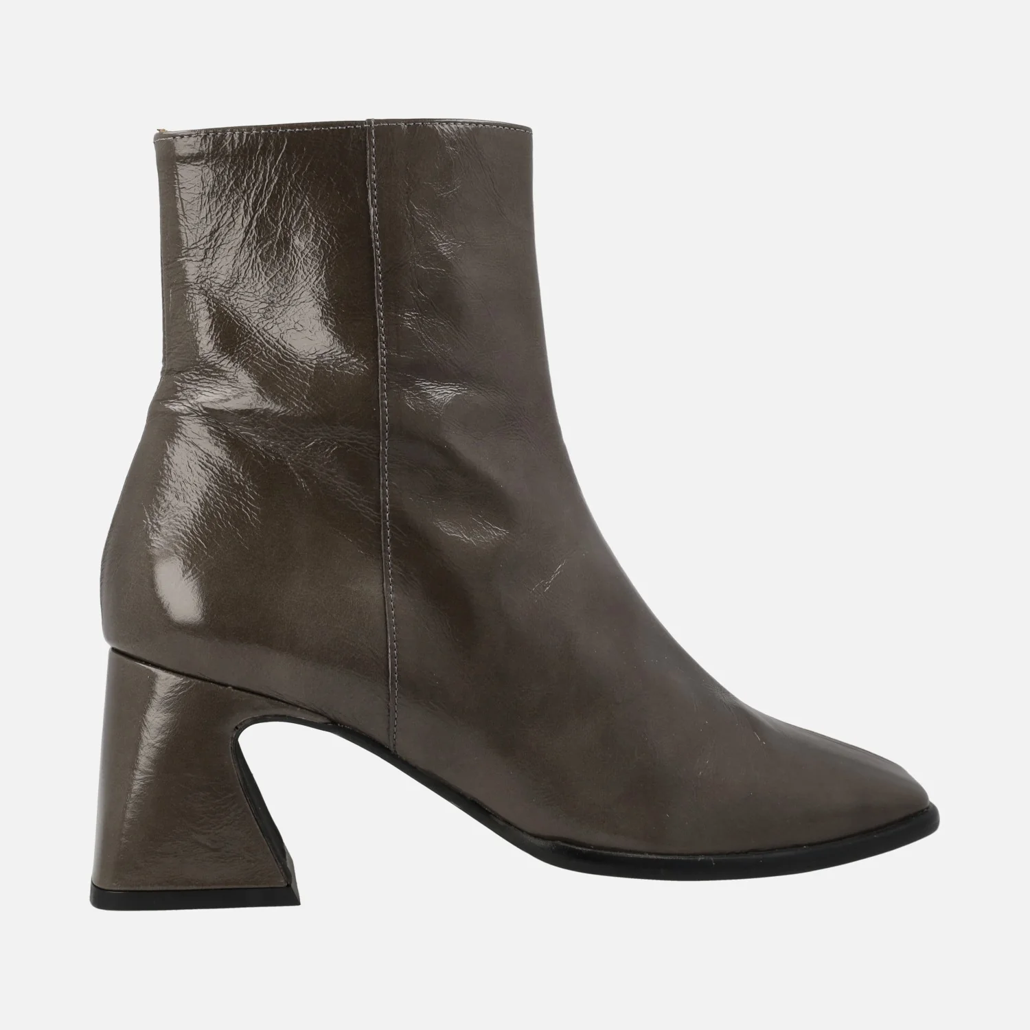 Botines de piel con acabado brillo y tacón medio Shaba - Image 6