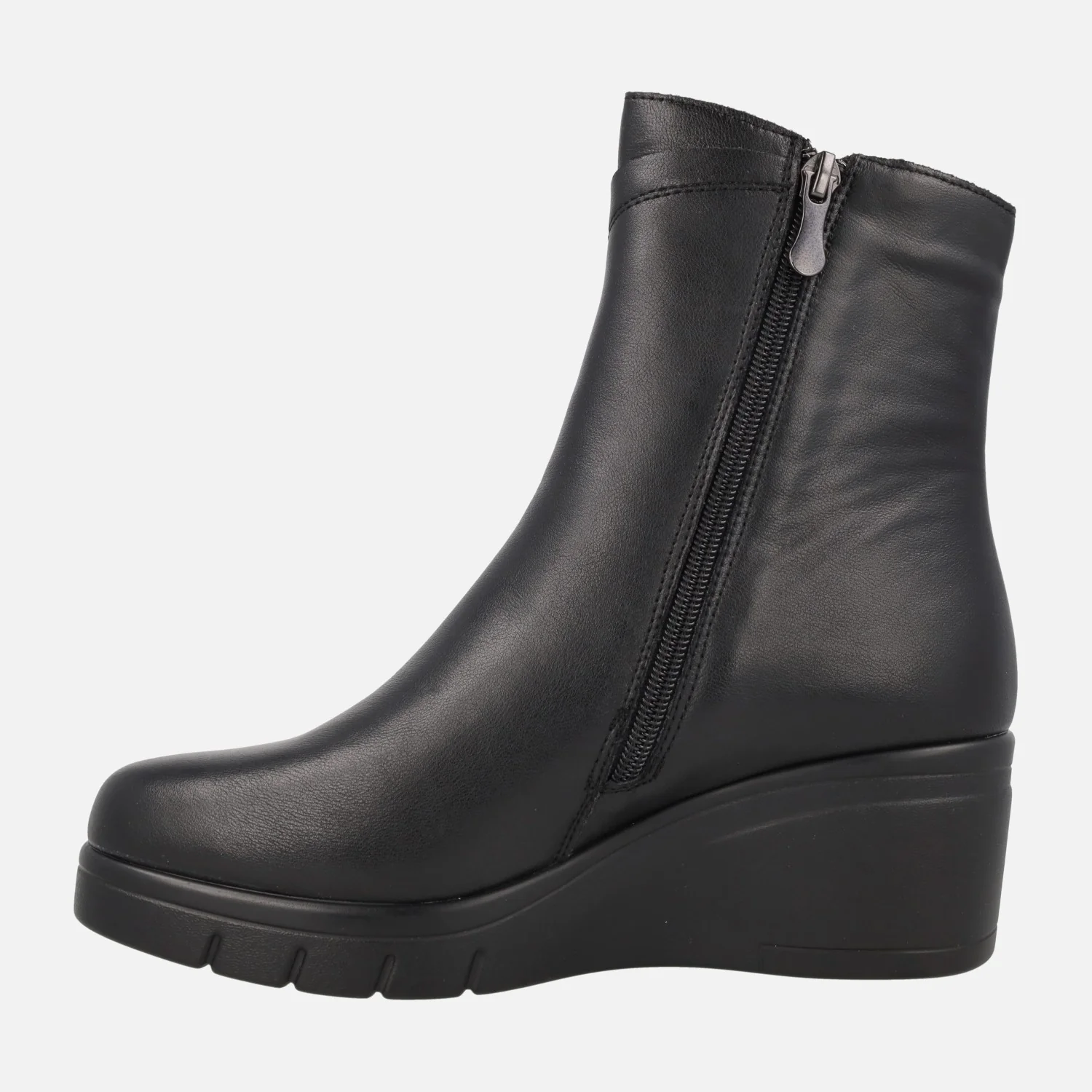 Botines de piel con cuña de goma - Image 4