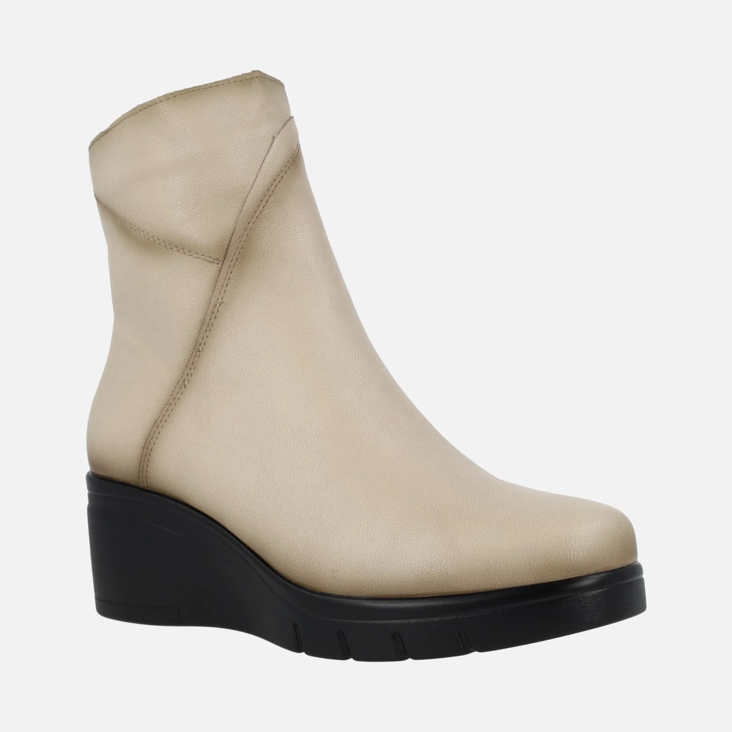 Botines de piel con cuña de goma - Image 7
