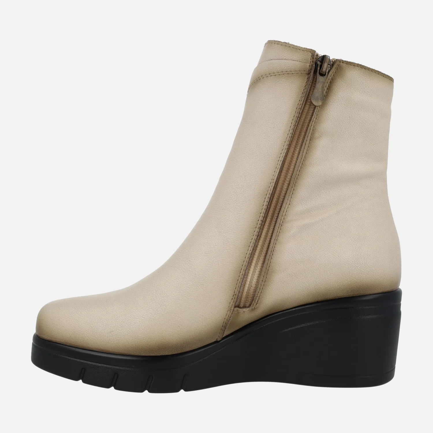 Botines de piel con cuña de goma - Image 9