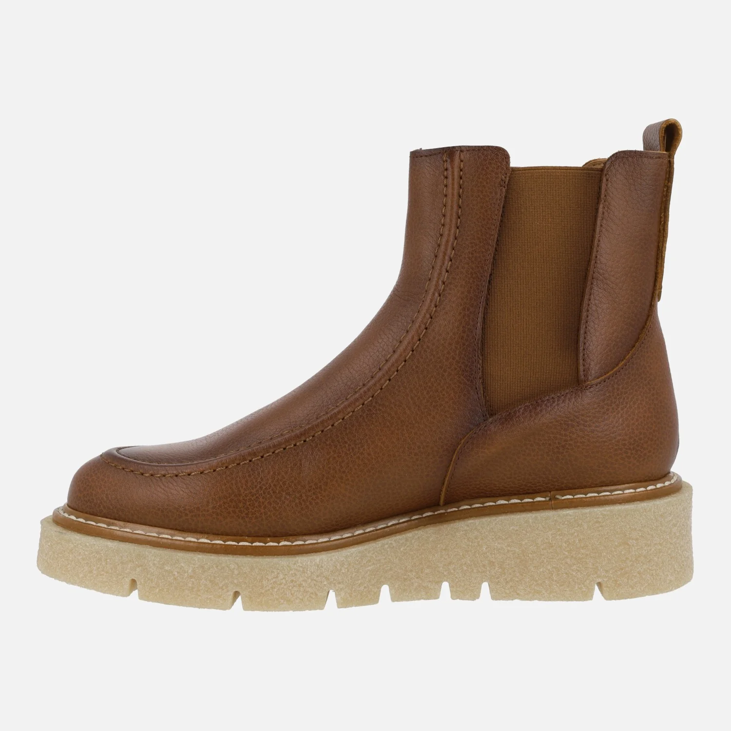 Botines de piel estilo chelsea con plataforma de goma - Image 3