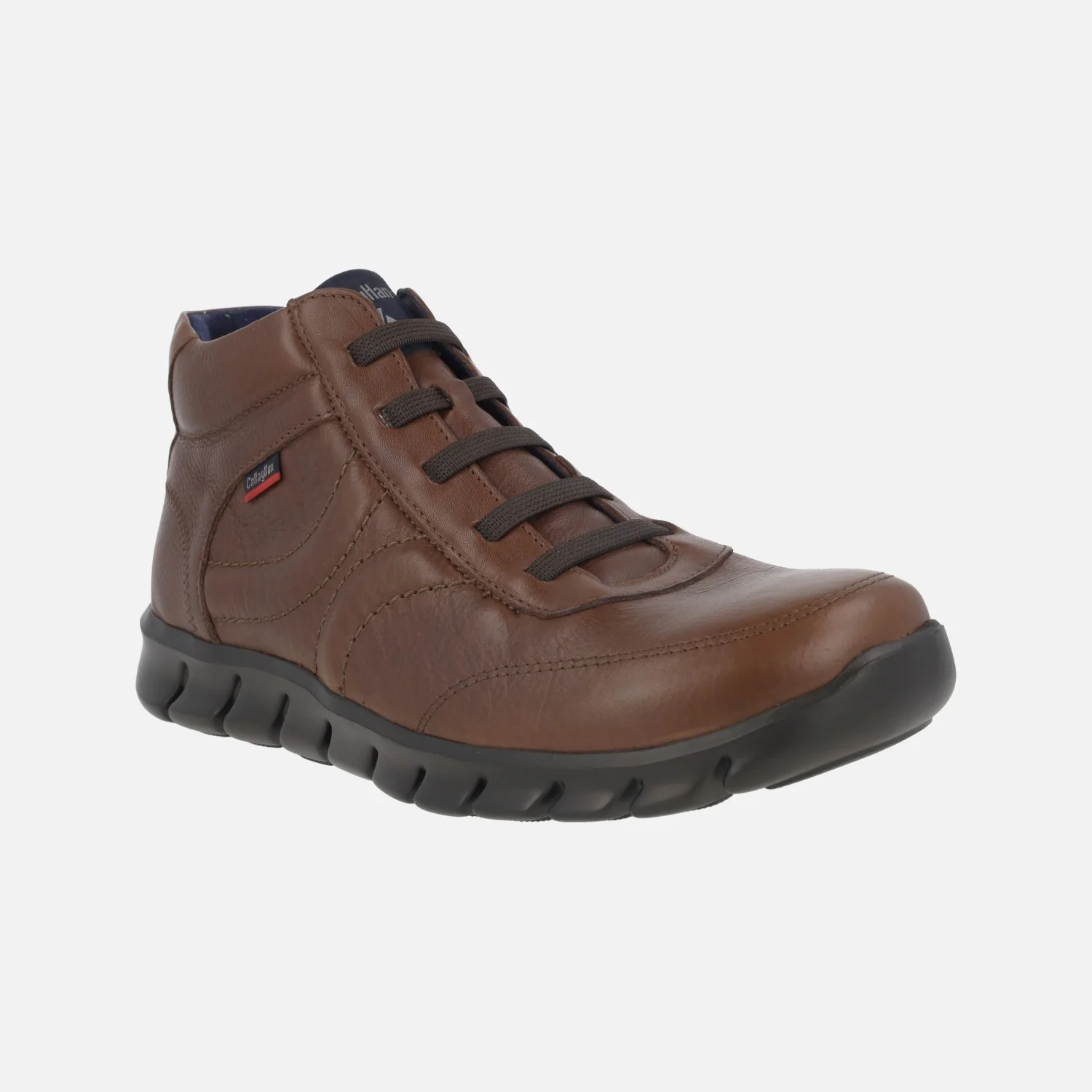Botines de piel estilo deportivo para hombre con cordones elásticos - Image 8