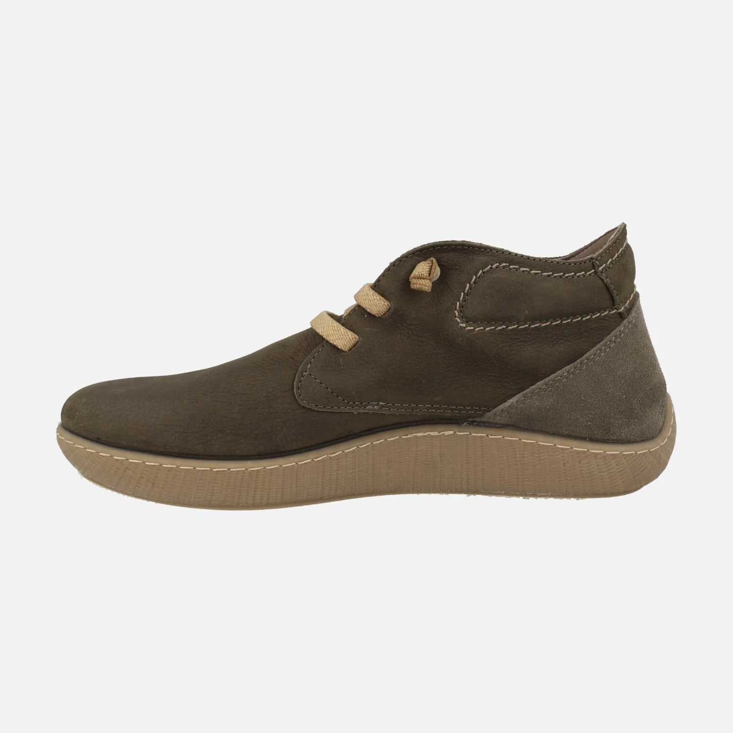 Botines de piel nobuck IWAKI para hombre con cordones elásticos - Image 4