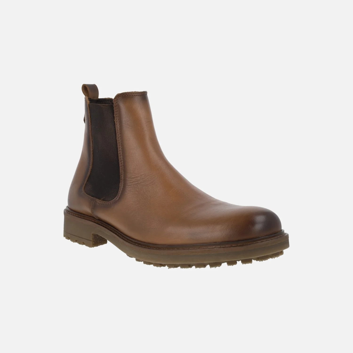 Botines de piel para hombre estilo chelsea en color camel - Image 2