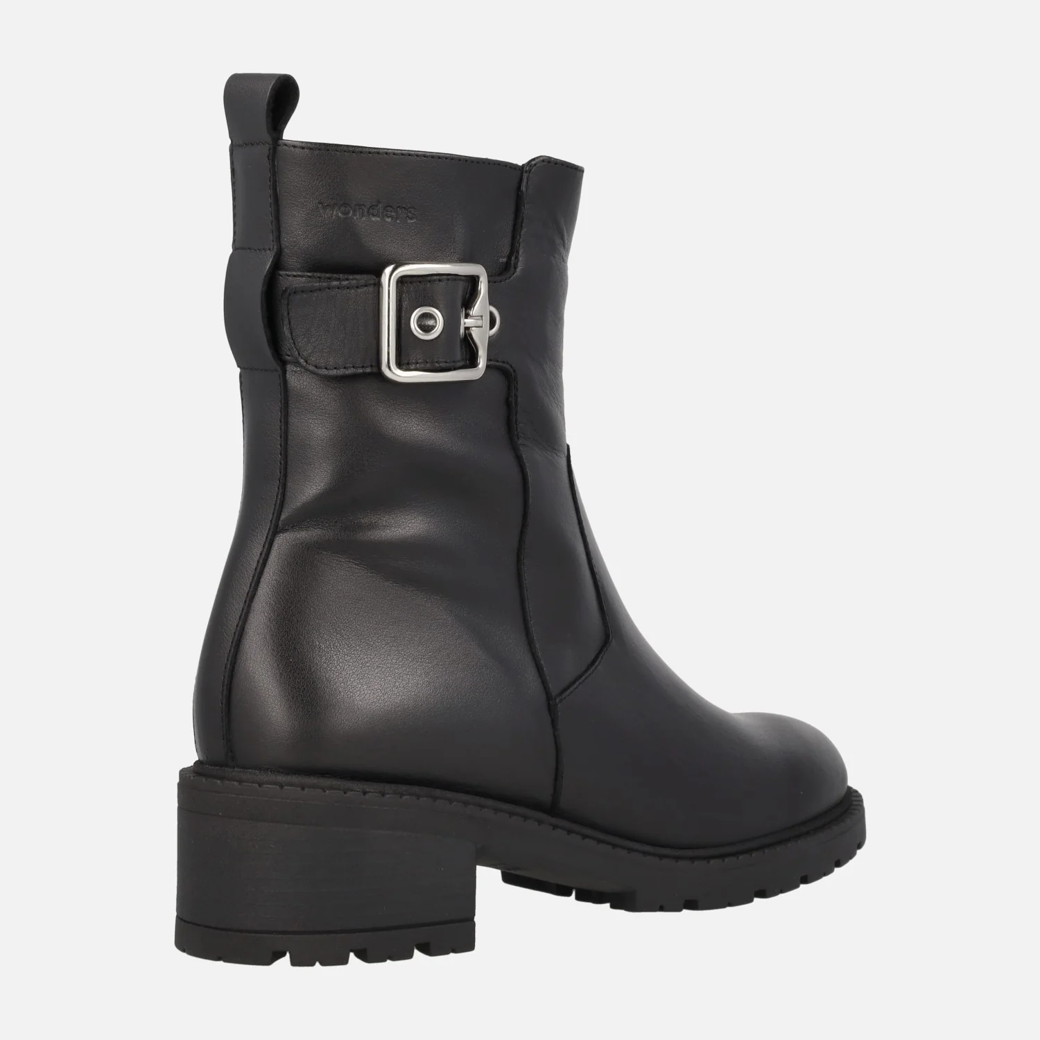 Botines de piel para mujer Wonders con adorno de hebilla - Image 8