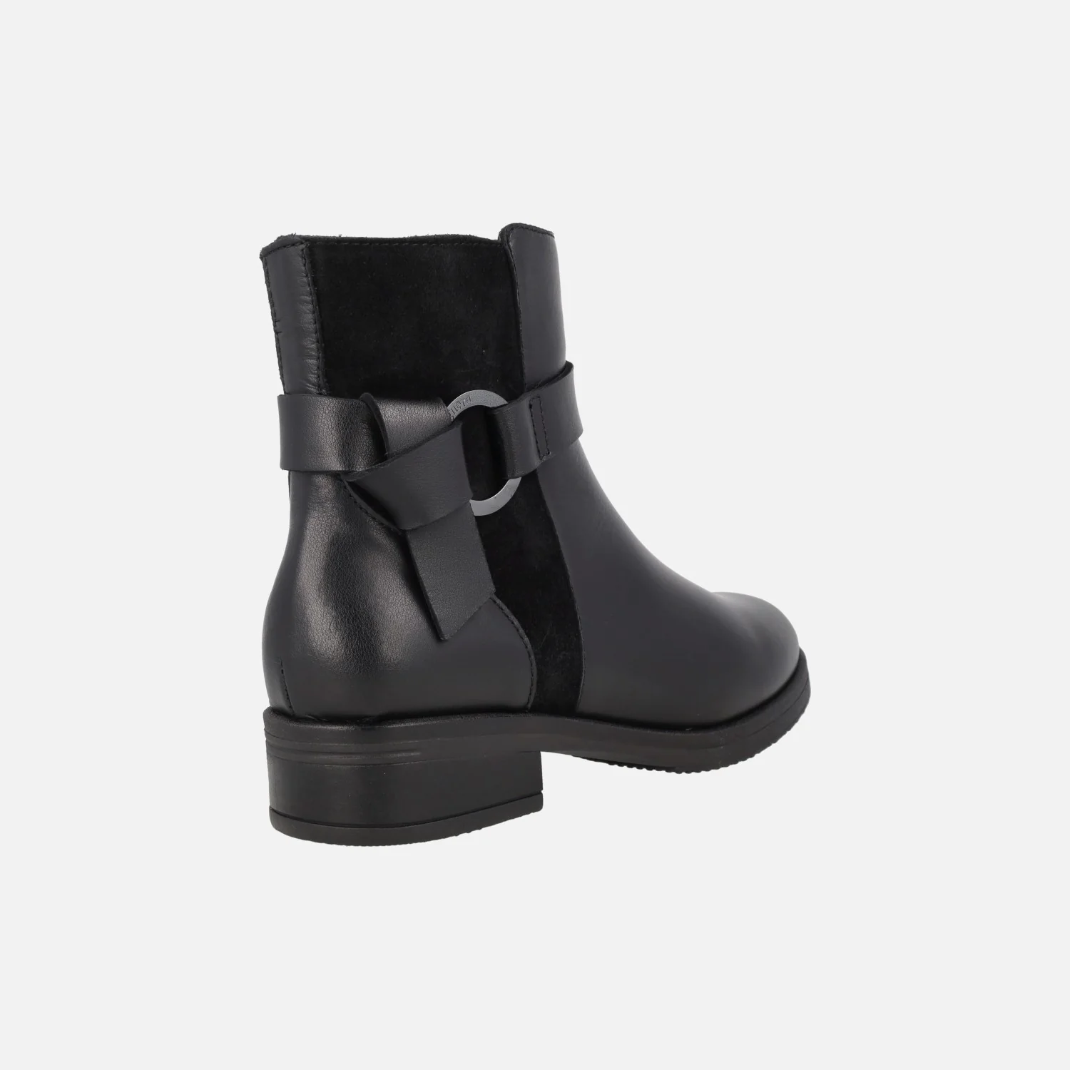 Botines de piel y serraje con adorno metálico - Image 3