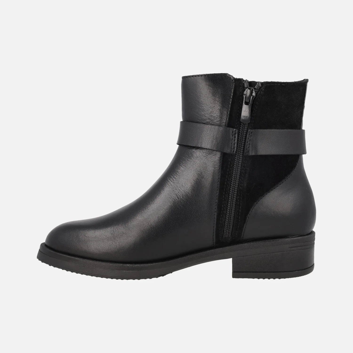 Botines de piel y serraje con adorno metálico - Image 4