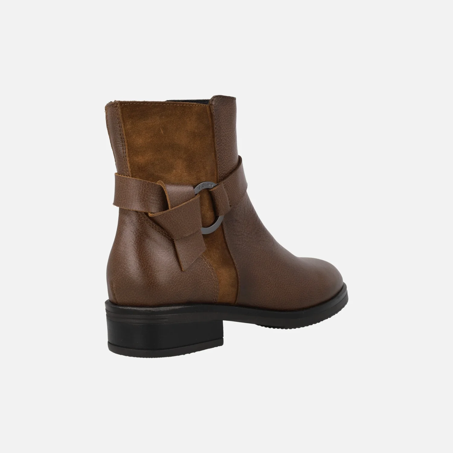 Botines de piel y serraje con adorno metálico - Image 9