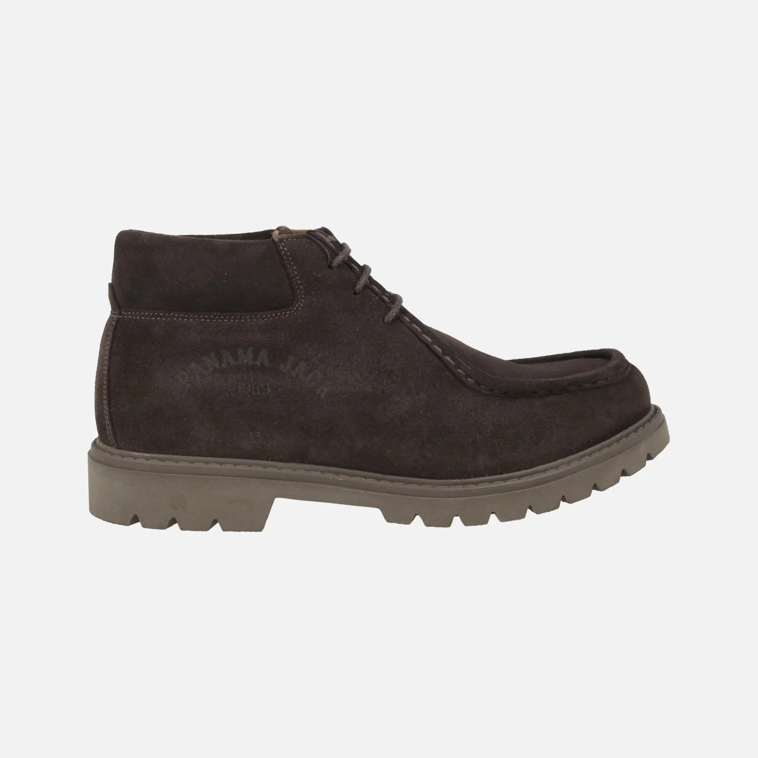 Botines de serraje marrón con cordones para hombre Beker C2