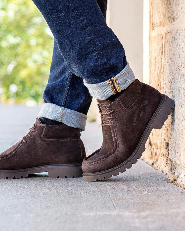 Botines de serraje marrón con cordones para hombre Beker C2 - Image 2