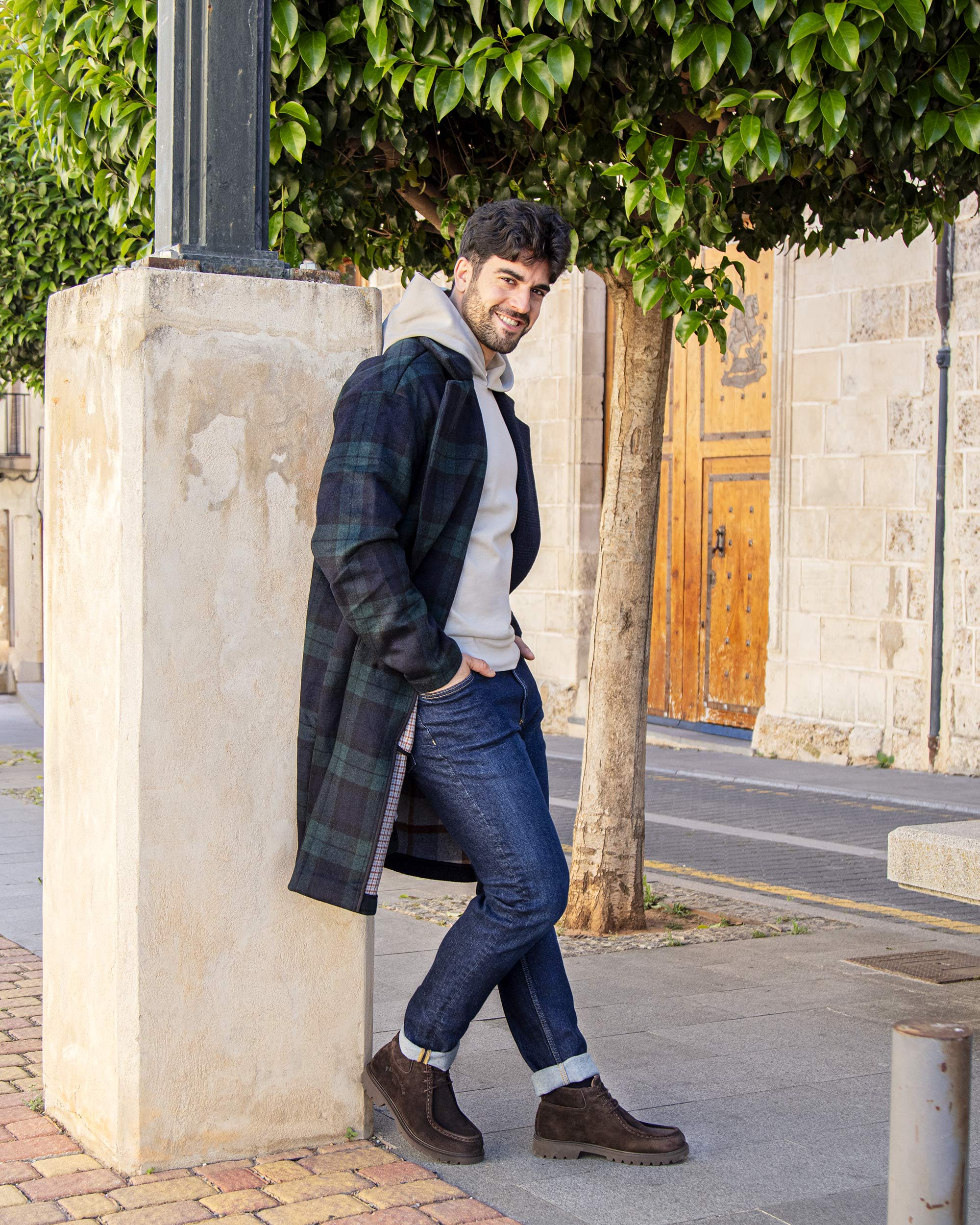 Botines de serraje marrón con cordones para hombre Beker C2 - Image 4
