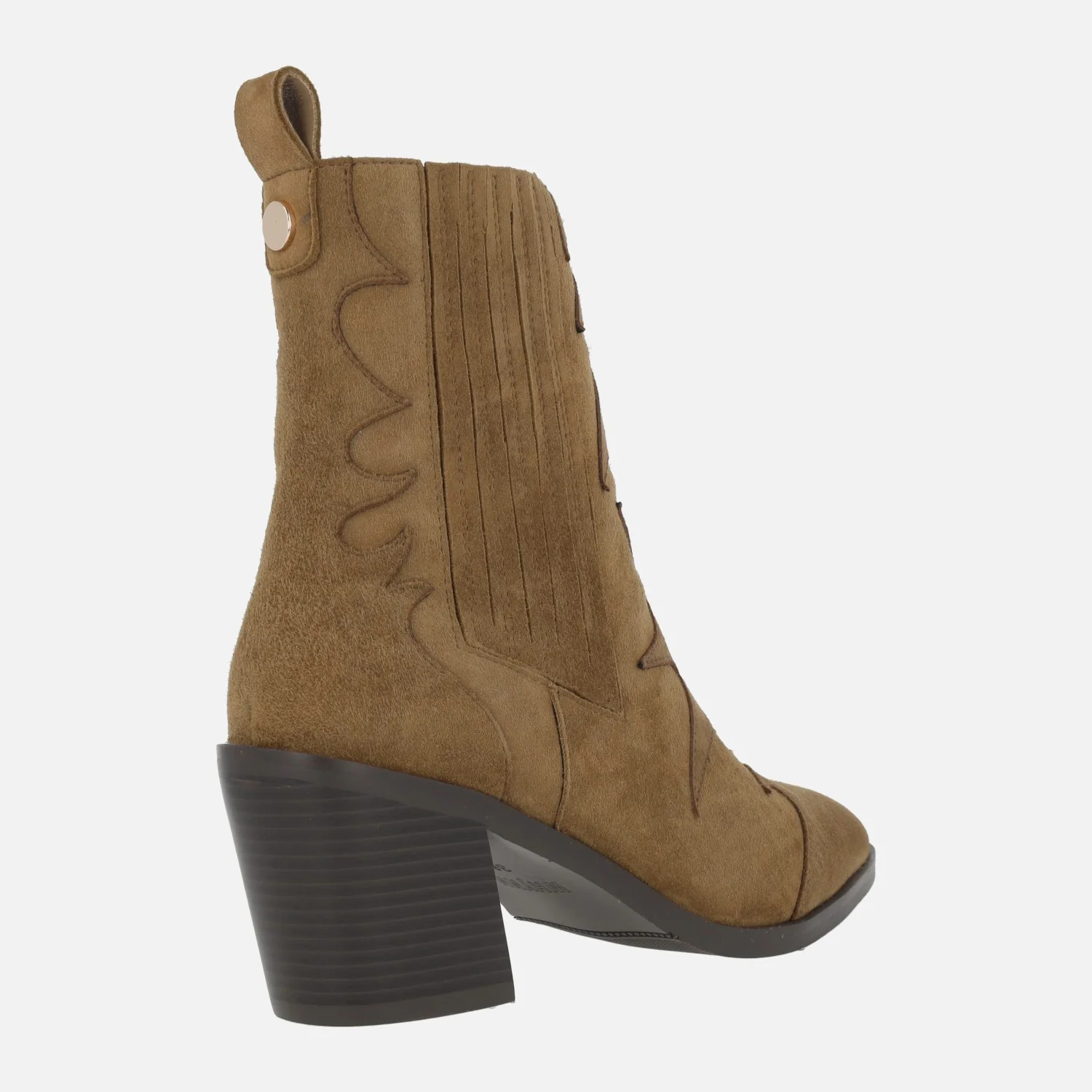 Botines de tacón Lima en ante con elásticos y piezas en relieve - Image 9