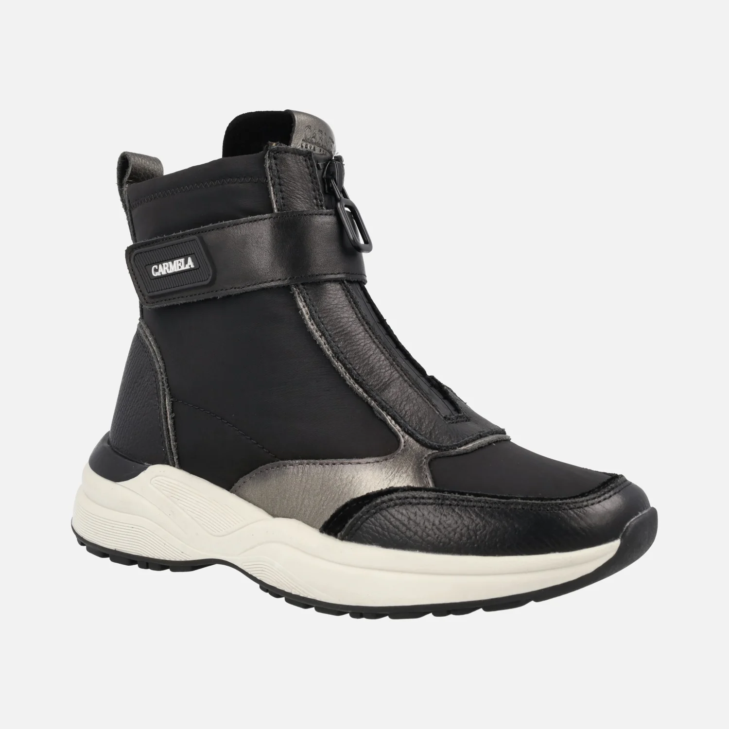 Botines deportivos multi material con cremallera frontal Carmela - Image 7