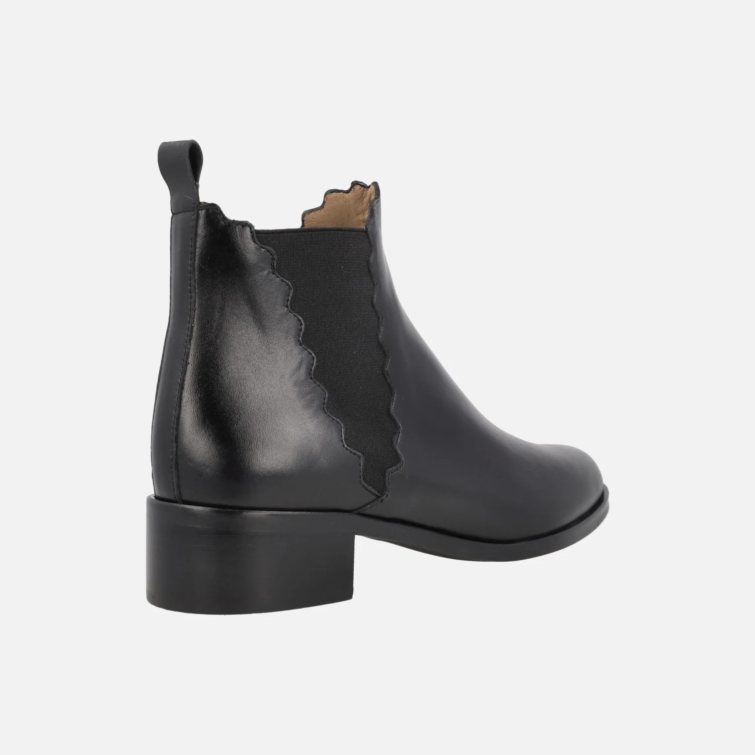 Botines estilo chelsea en piel negra - Image 3