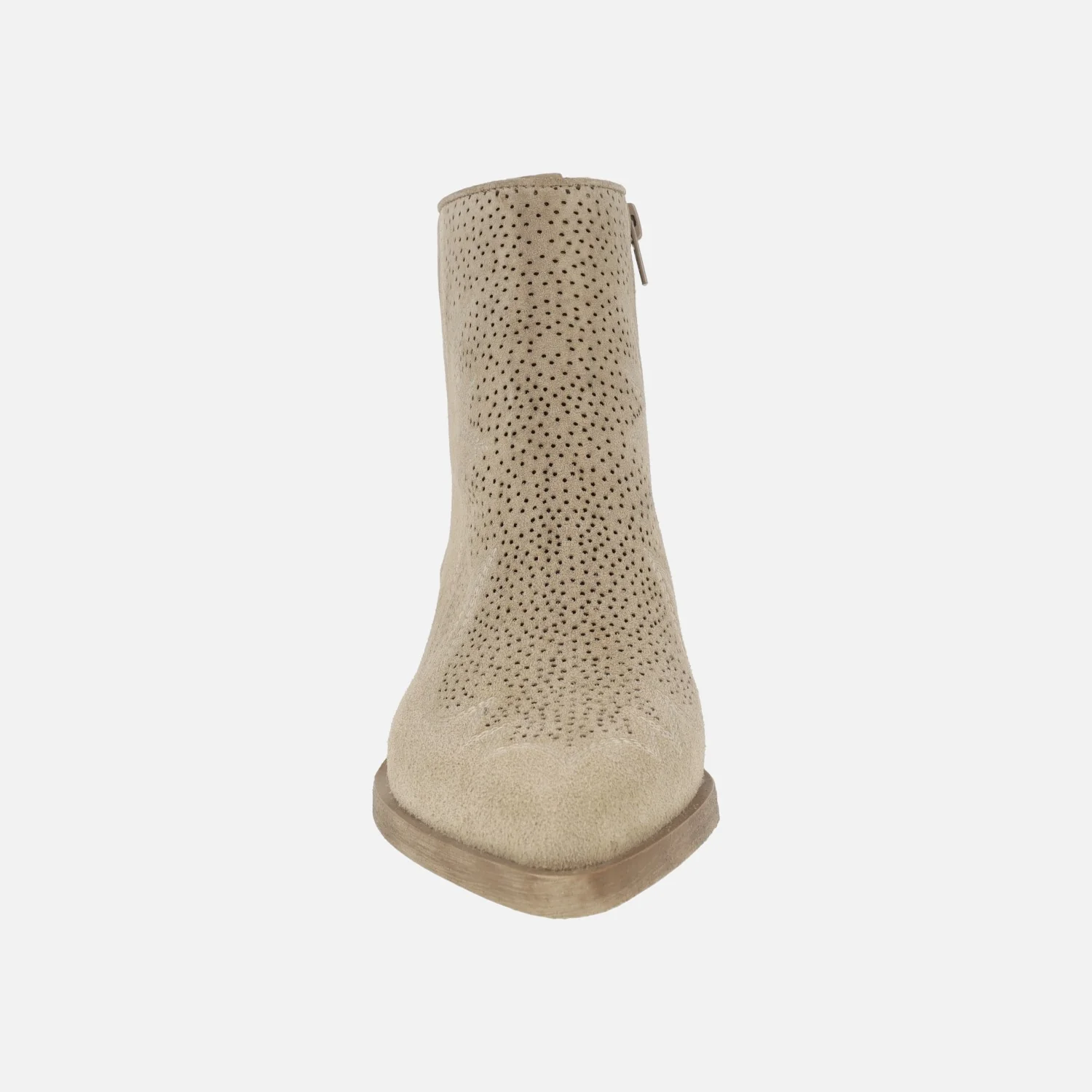Botines estilo cowboy Alpe Holly en piel serraje arena - Image 5
