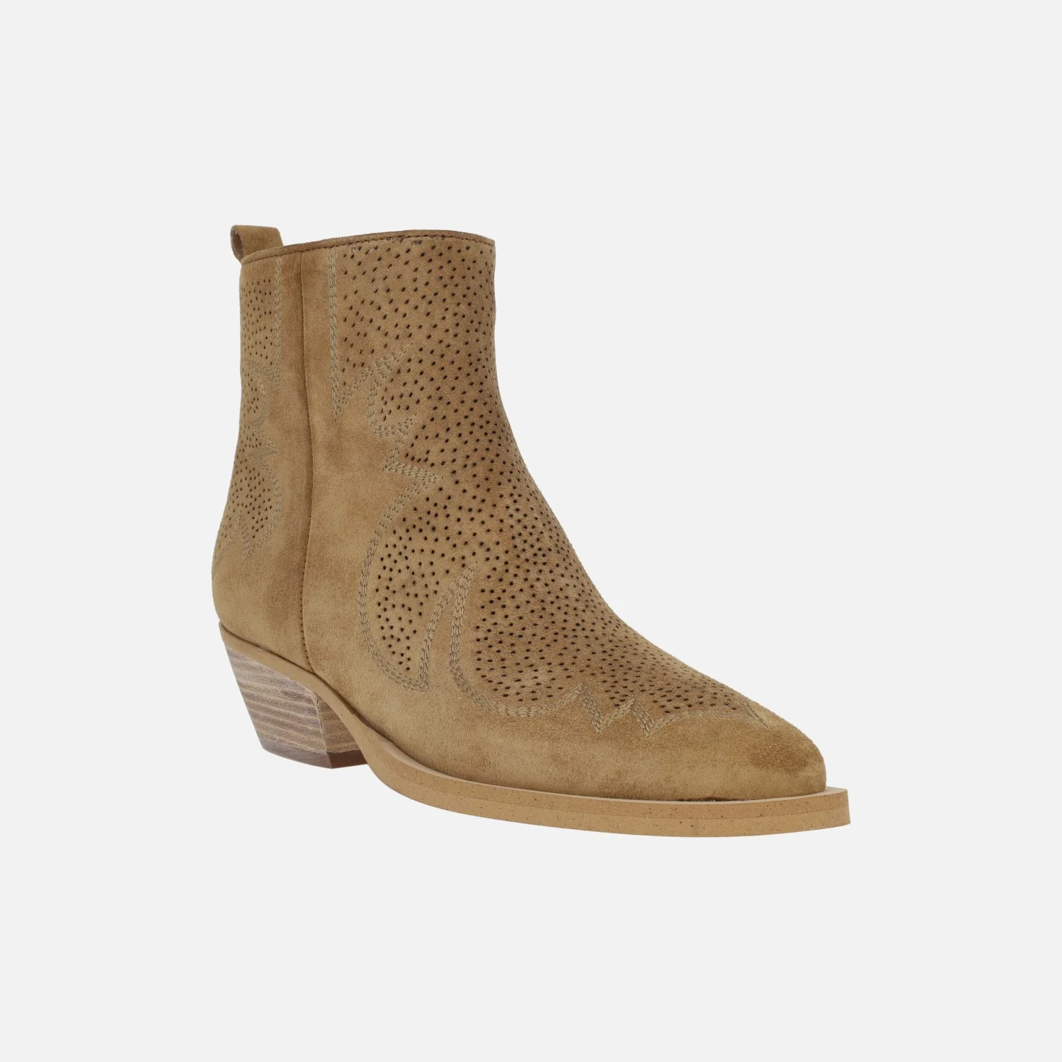 Botines estilo cowboy línea Western de Alpe con picados y bordados - Image 2