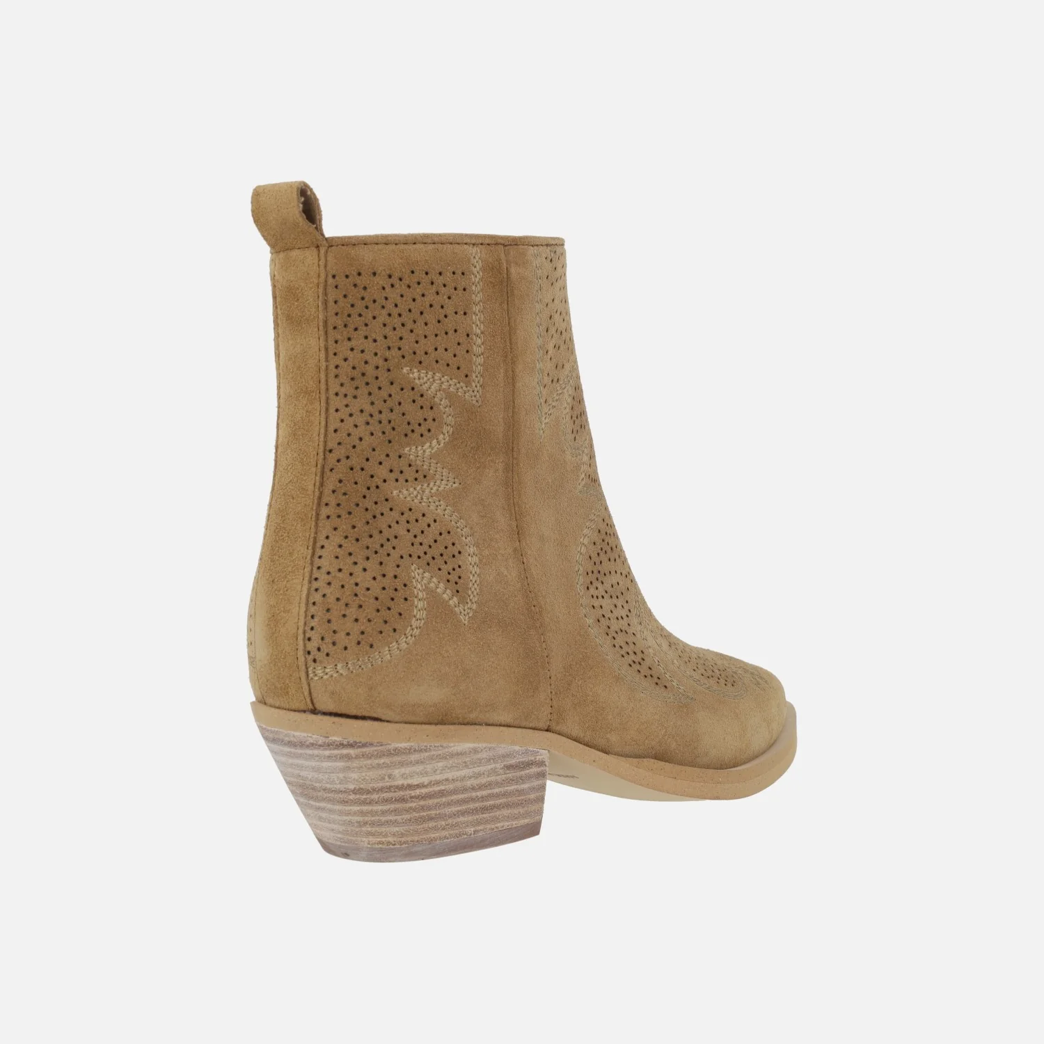 Botines estilo cowboy línea Western de Alpe con picados y bordados - Image 3