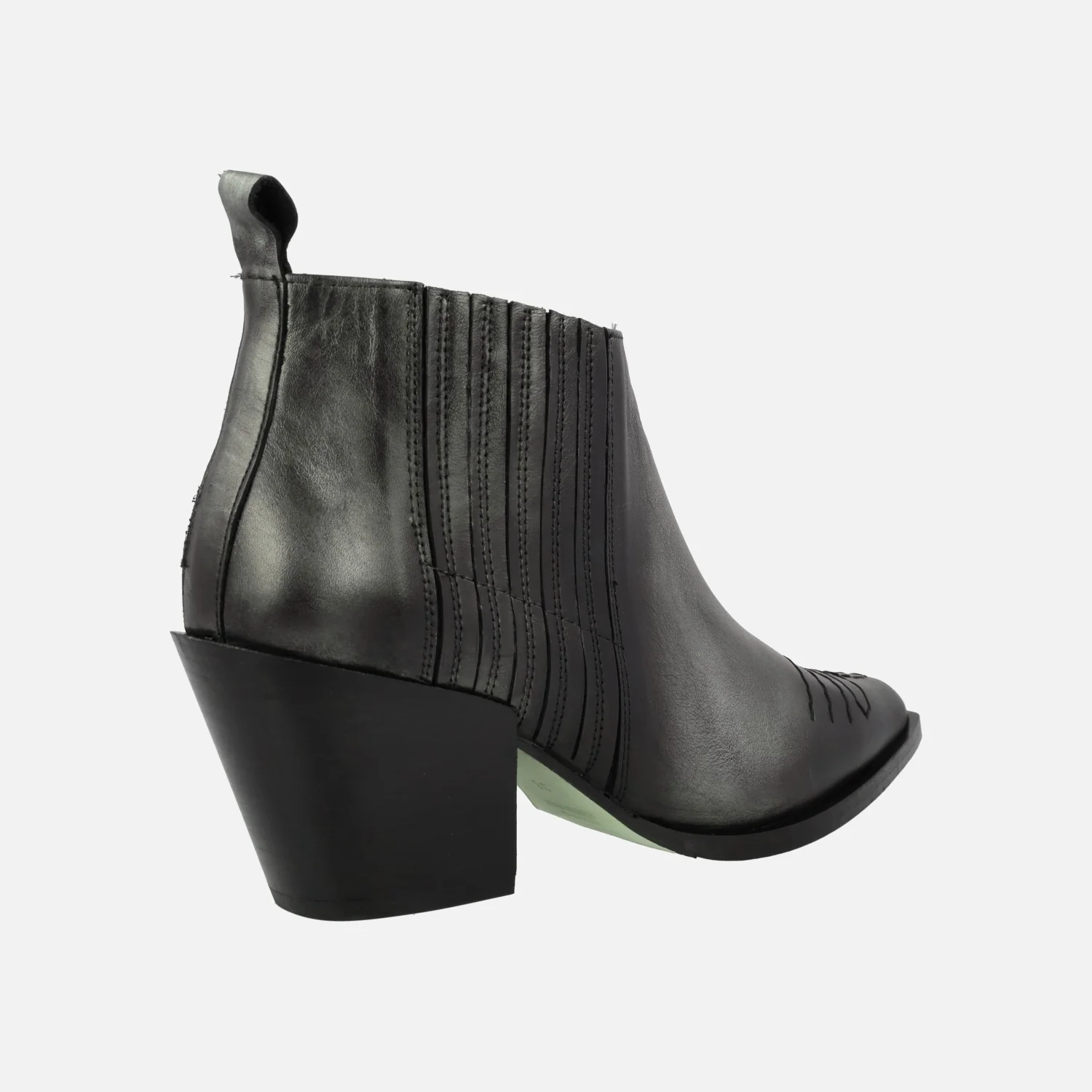 Botines estilo cowboy Sunriver en piel metalizada - Image 3
