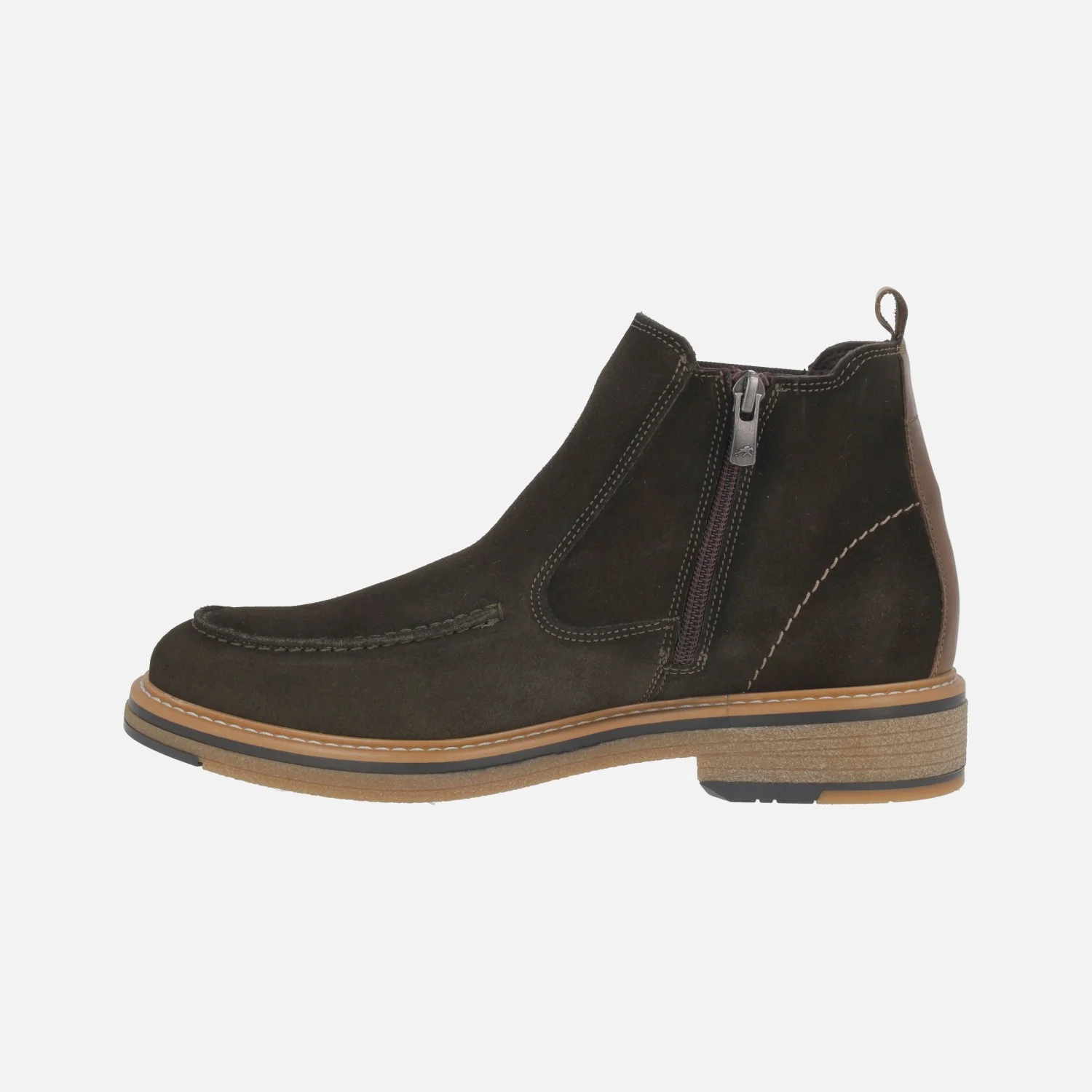 Botines Kasper en piel serraje con elástico y cremallera para hombre - Image 10