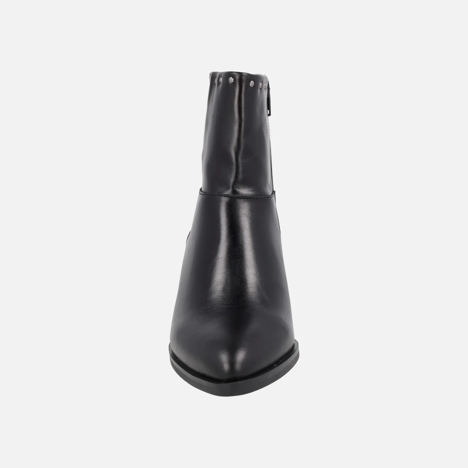Botines lisos en tacón medio con tachas para mujer - Image 5