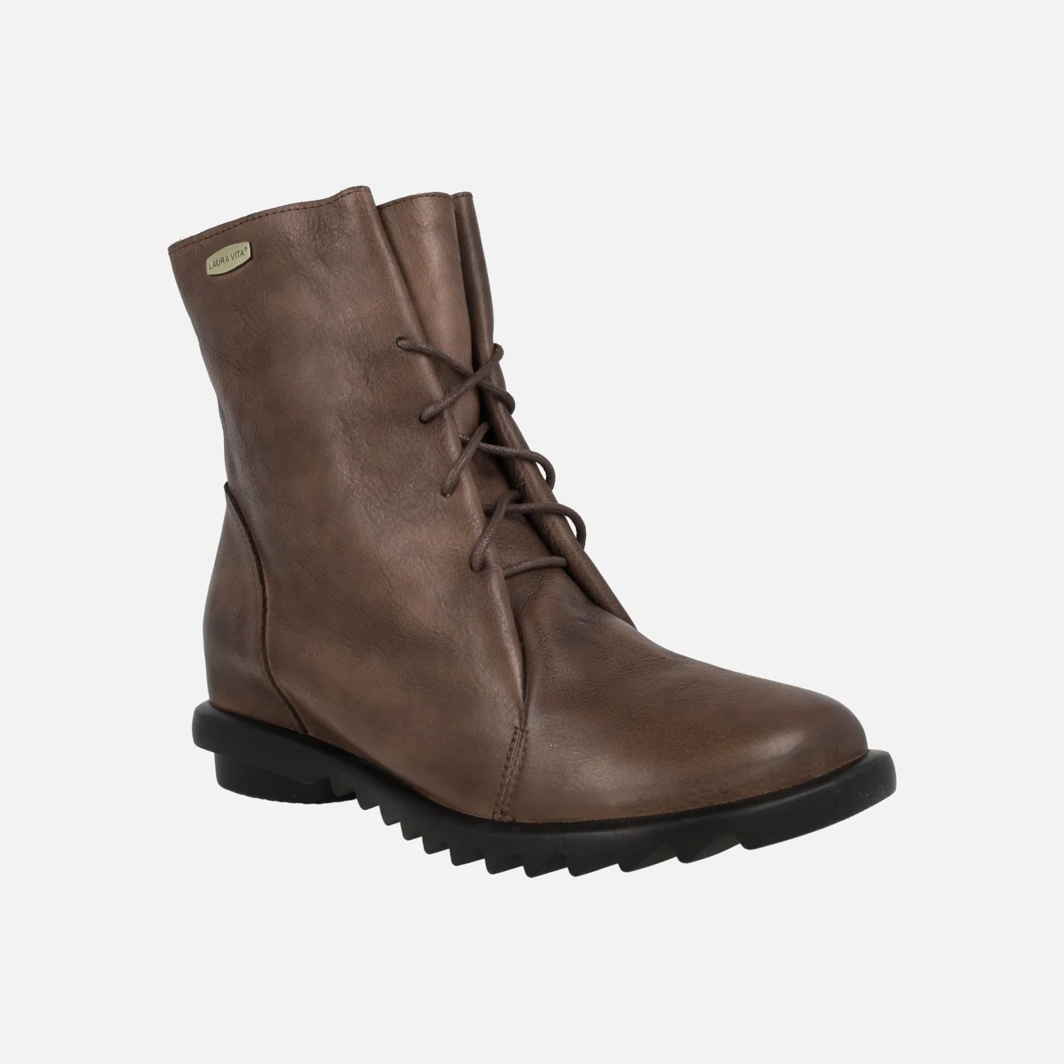 Botines marrones de piel con cordones Cyrielle 12 choco - Image 2