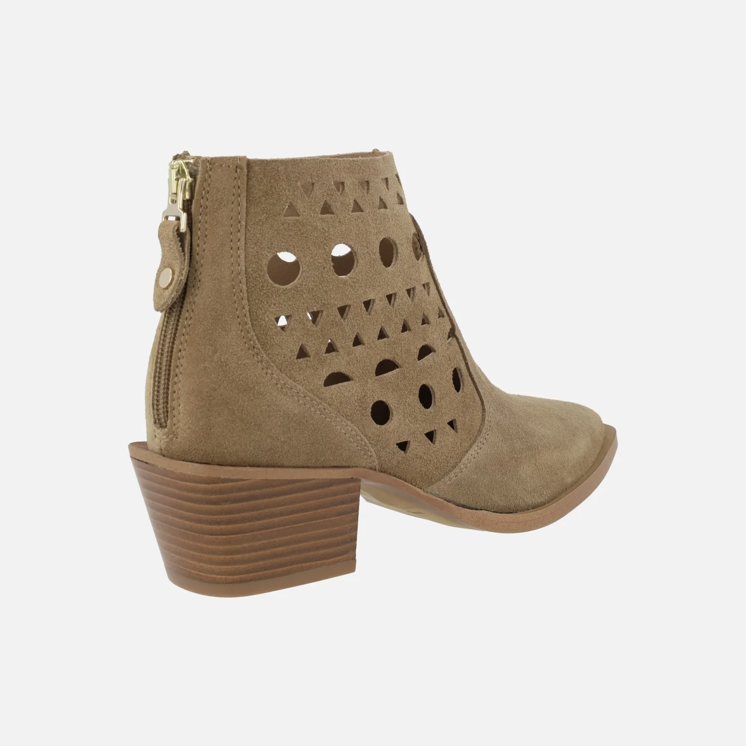 Botines Miller en piel serraje con cremallera trasera - Image 4