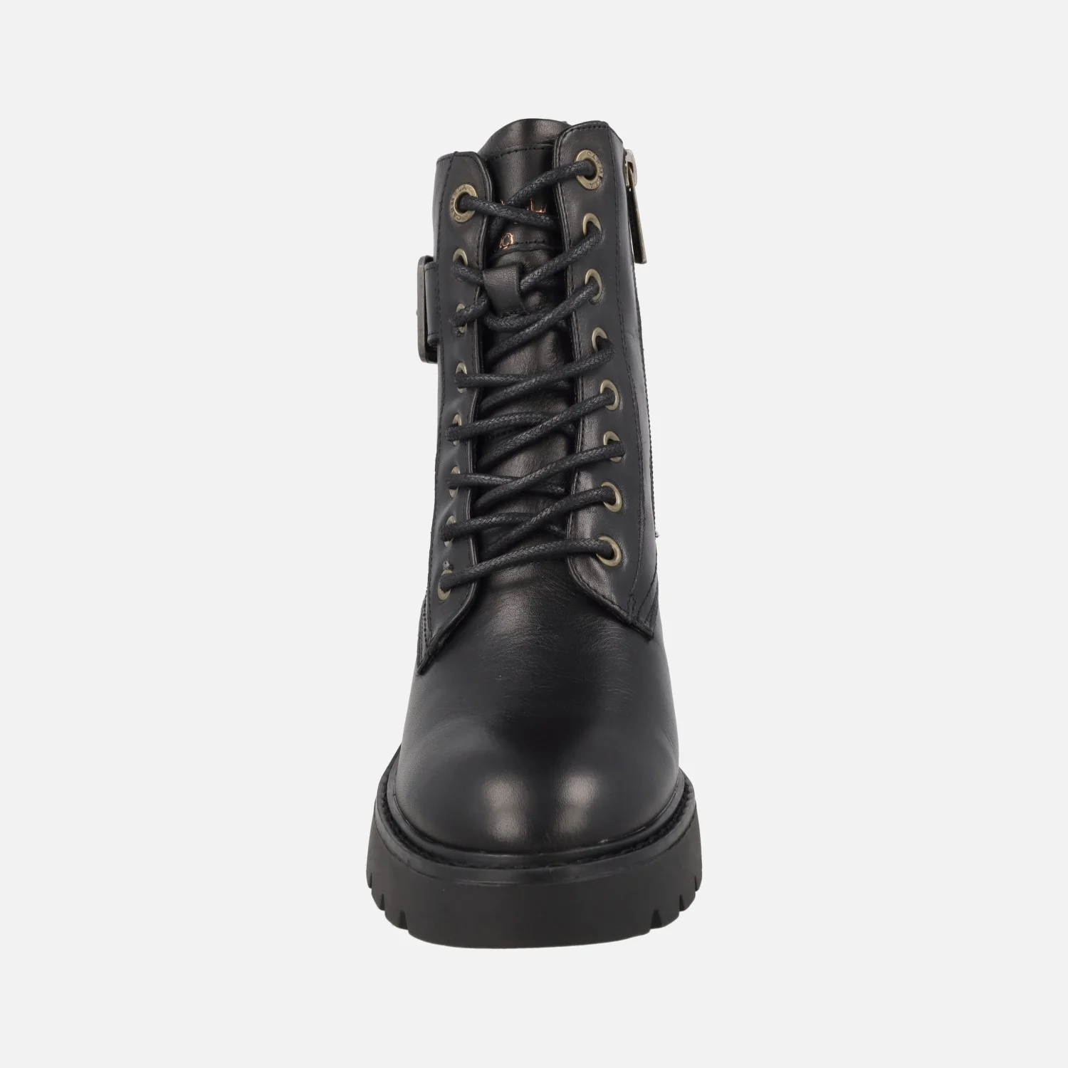 Botines negros de piel con cordones y piso track - Image 5