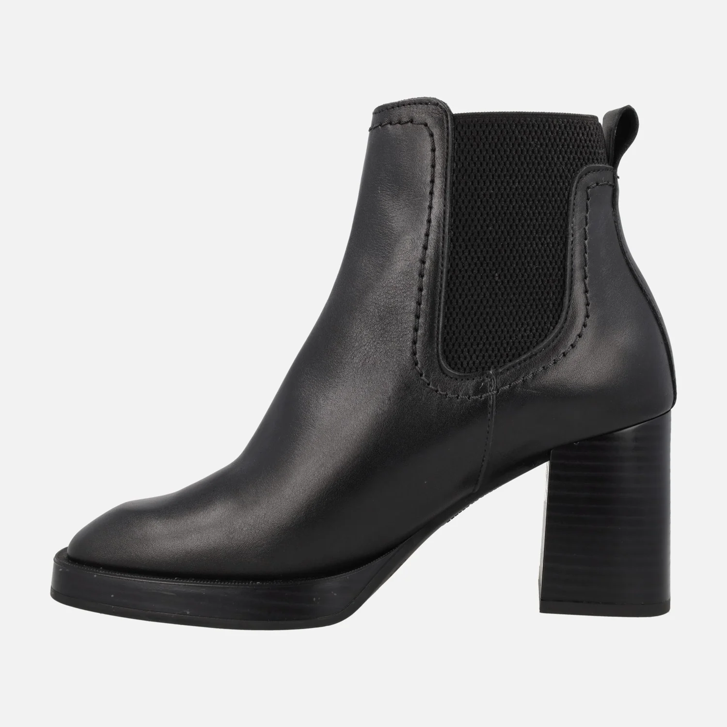 Botines negros de piel estilo chelsea con tacón alto - Image 4