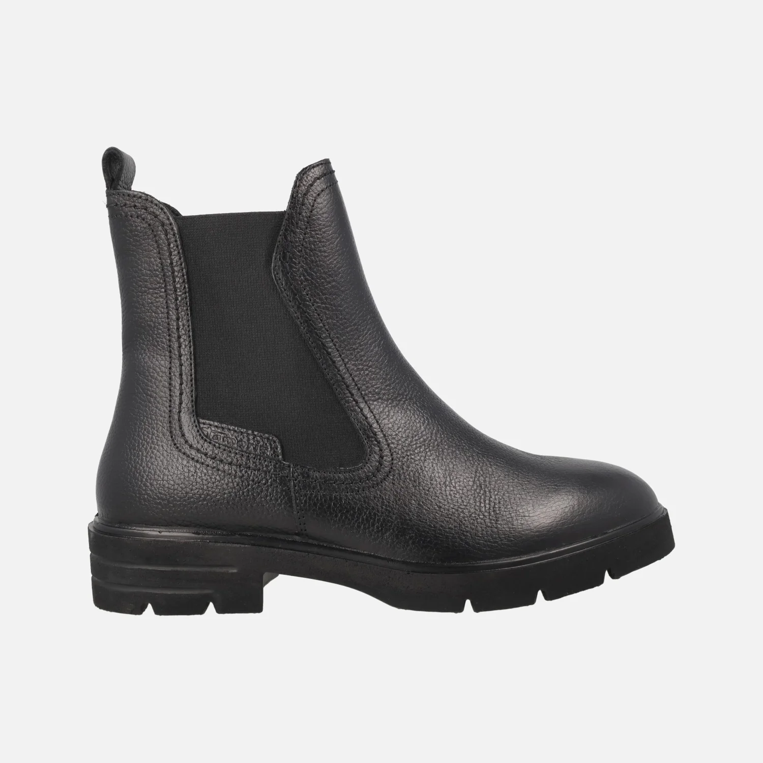 Botines negros de piel inspiración chelsea