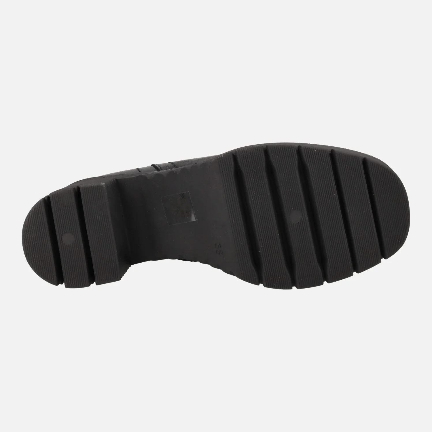 Botines negros de piel Malka con tacón y plataforma - Image 6