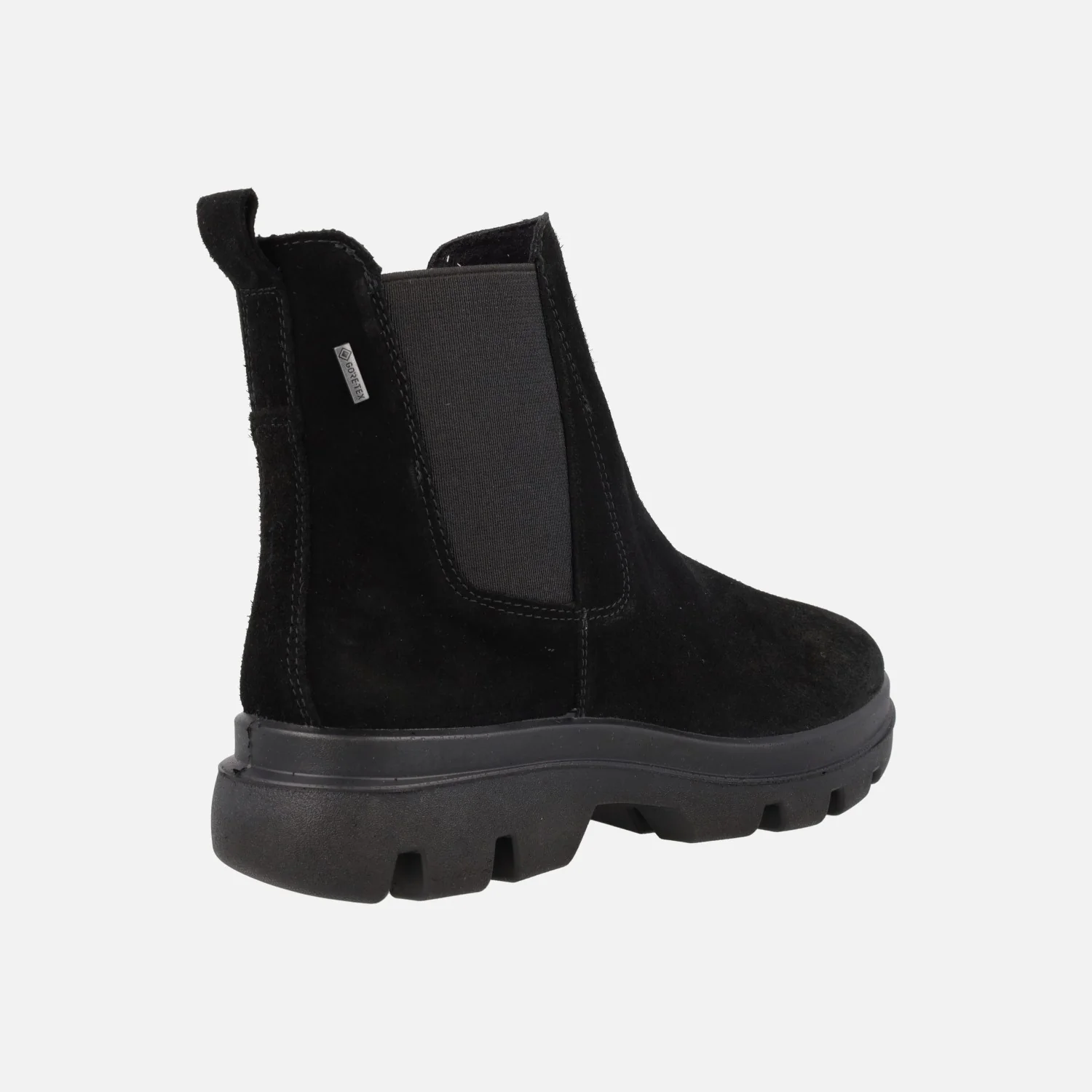 Botines negros de serraje con membrana Gore tex y elástico lateral - Image 3