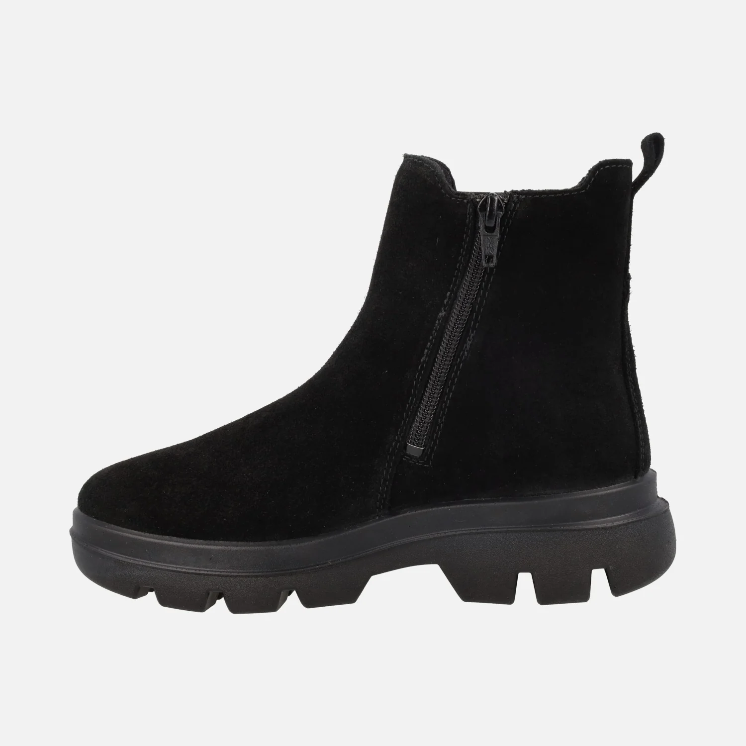 Botines negros de serraje con membrana Gore tex y elástico lateral - Image 4