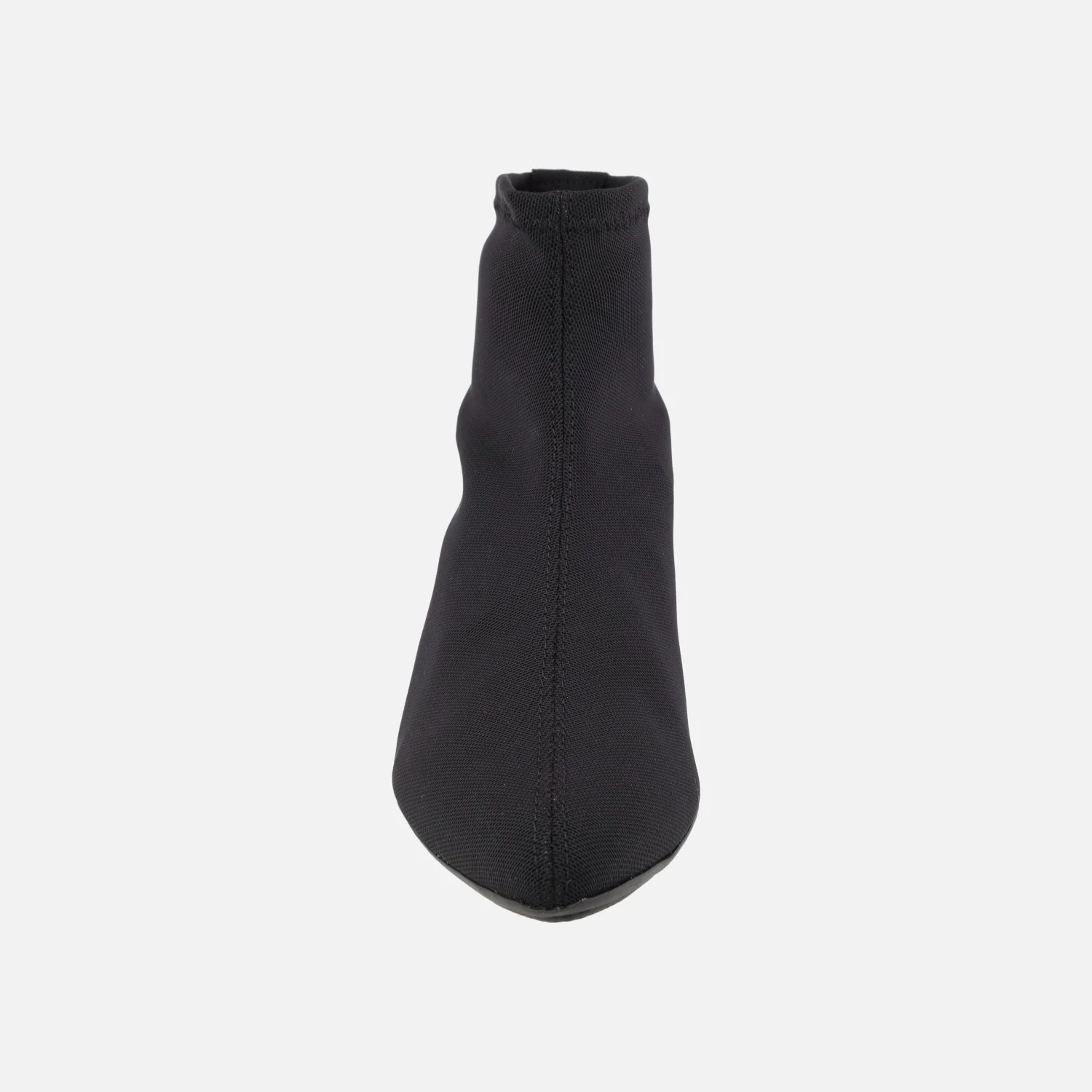 Botines negros en tejido elástico con tacón bajo - Image 5