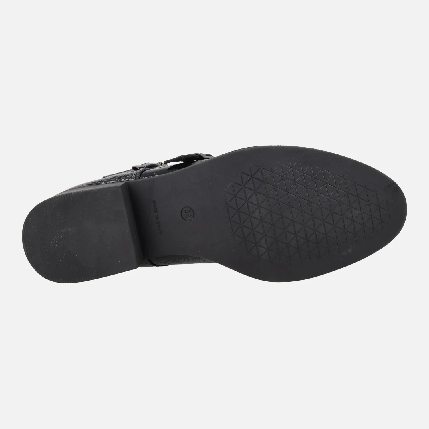 Botines negros de charol para mujer con dos hebillas - Image 6