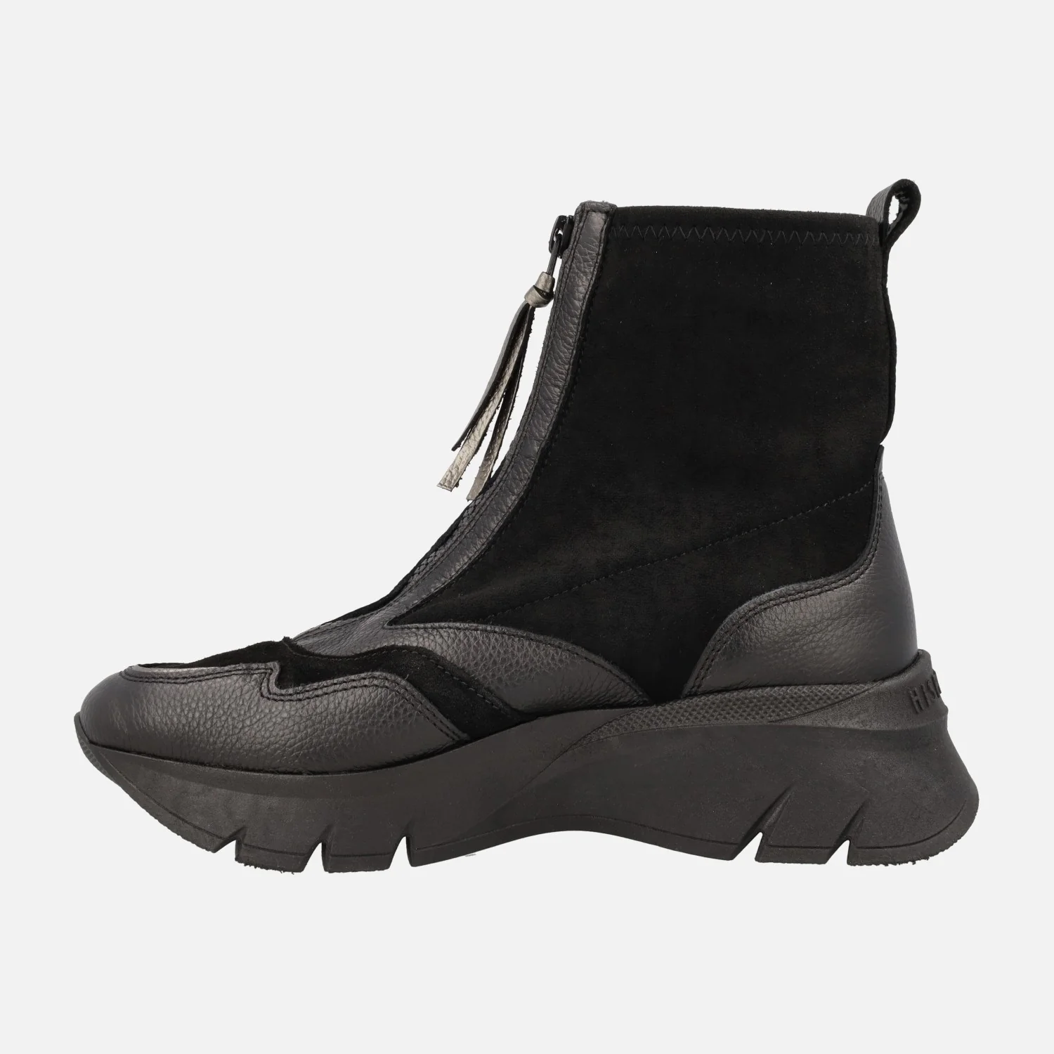 Botines sport Hispanitas Helsinki negros con cremallera frontal - Image 3