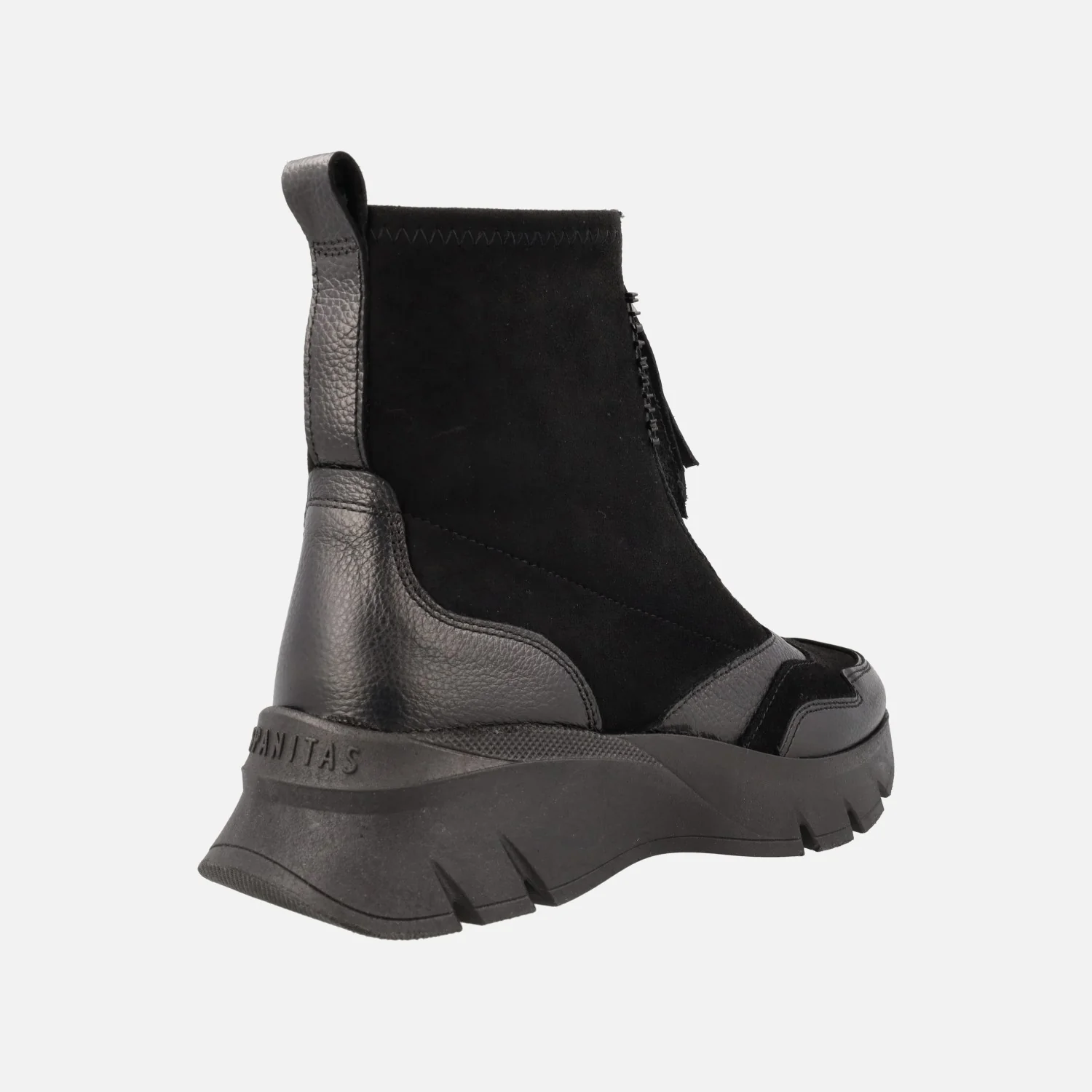 Botines sport Hispanitas Helsinki negros con cremallera frontal - Image 4
