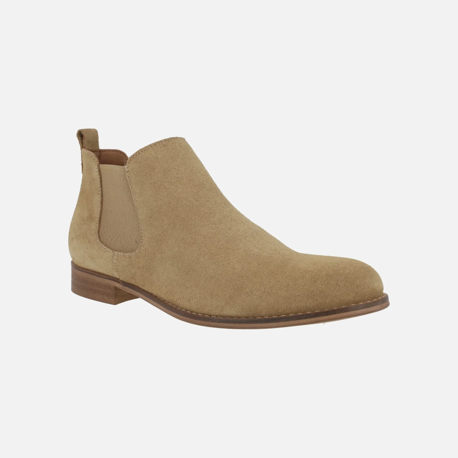Botines tobilleros estilo chelsea en serraje camel - Image 2