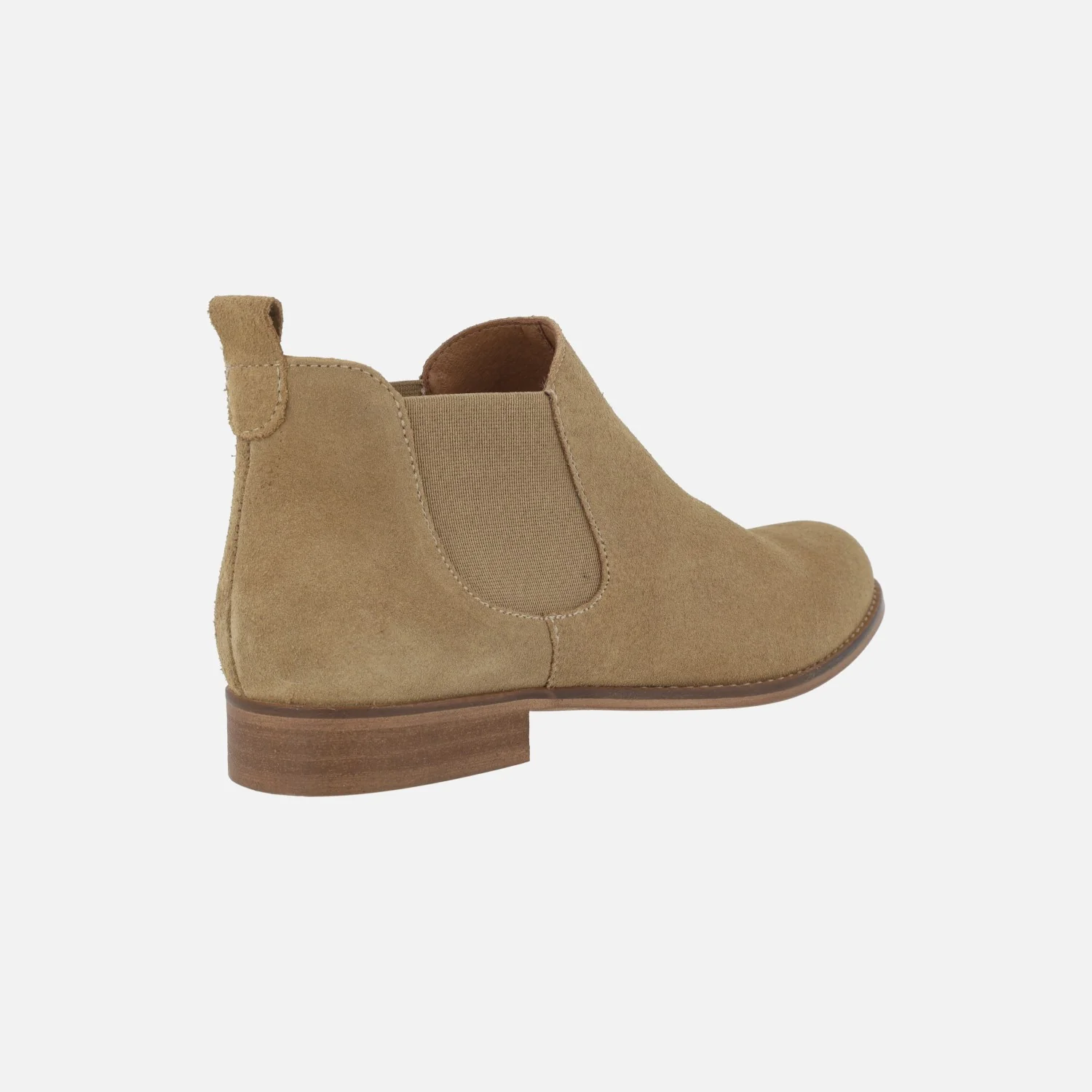 Botines tobilleros estilo chelsea en serraje camel - Image 5