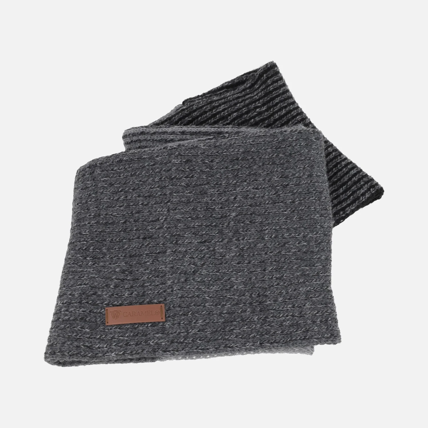 Conjunto de guantes y cuello para hombre Caramelo en combinado gris - Image 2