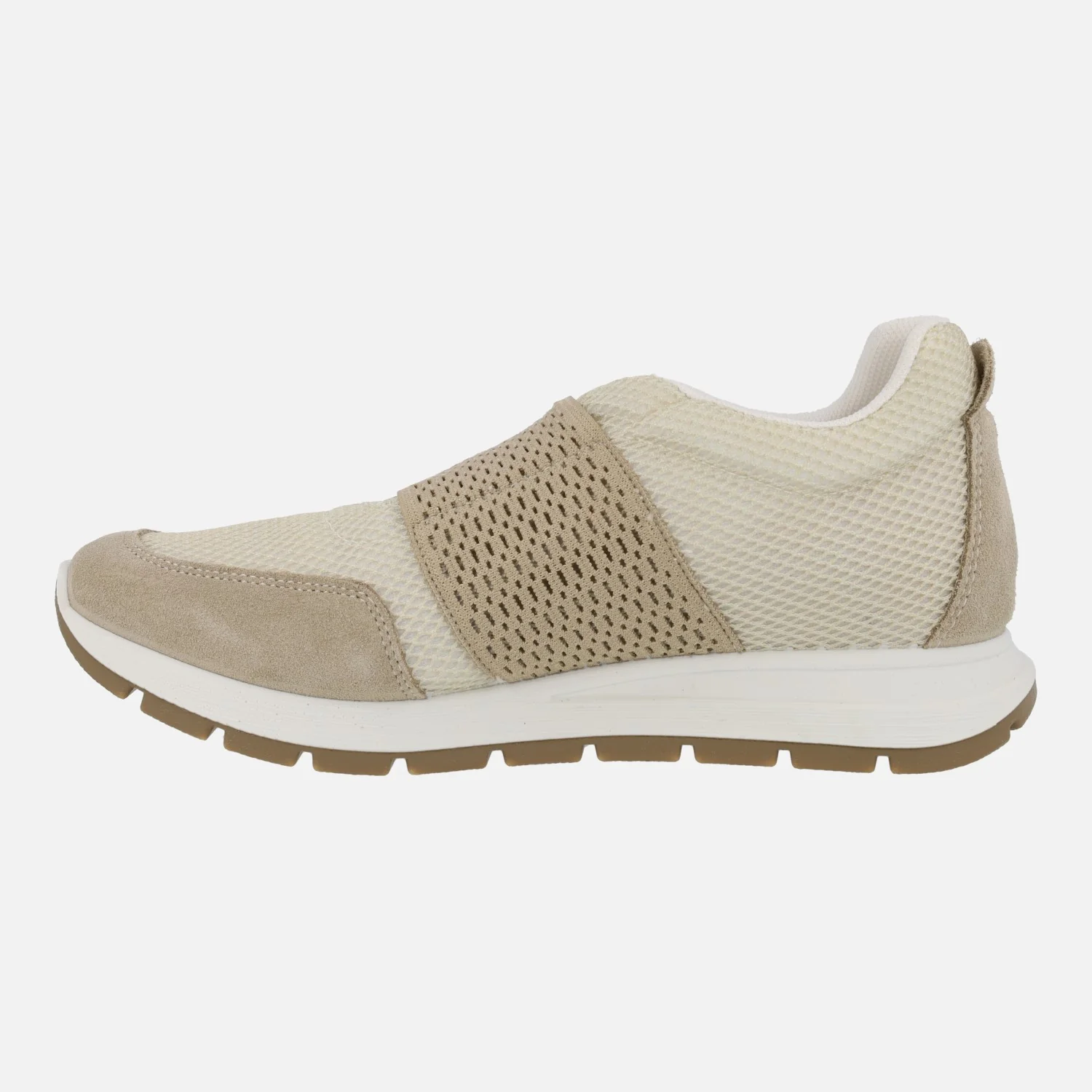 Zapatillas deportivas beige con tira elástica al empeine - Image 3